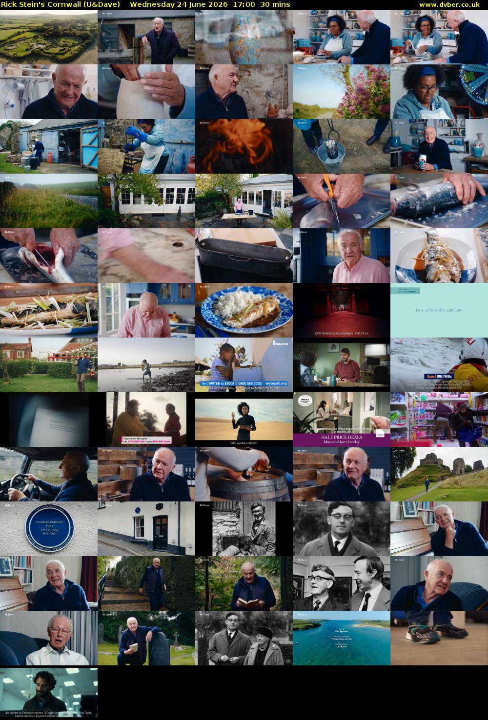 Rick Stein's Cornwall (U&Dave) Wednesday 24 June 2026 17:00 - 17:30