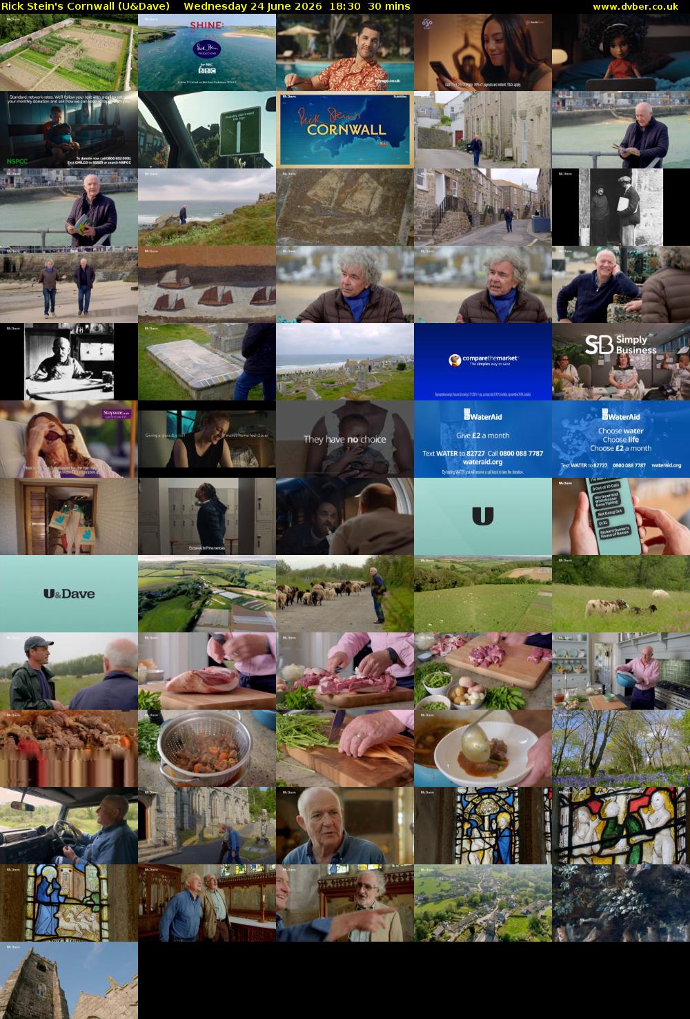 Rick Stein's Cornwall (U&Dave) Wednesday 24 June 2026 18:30 - 19:00