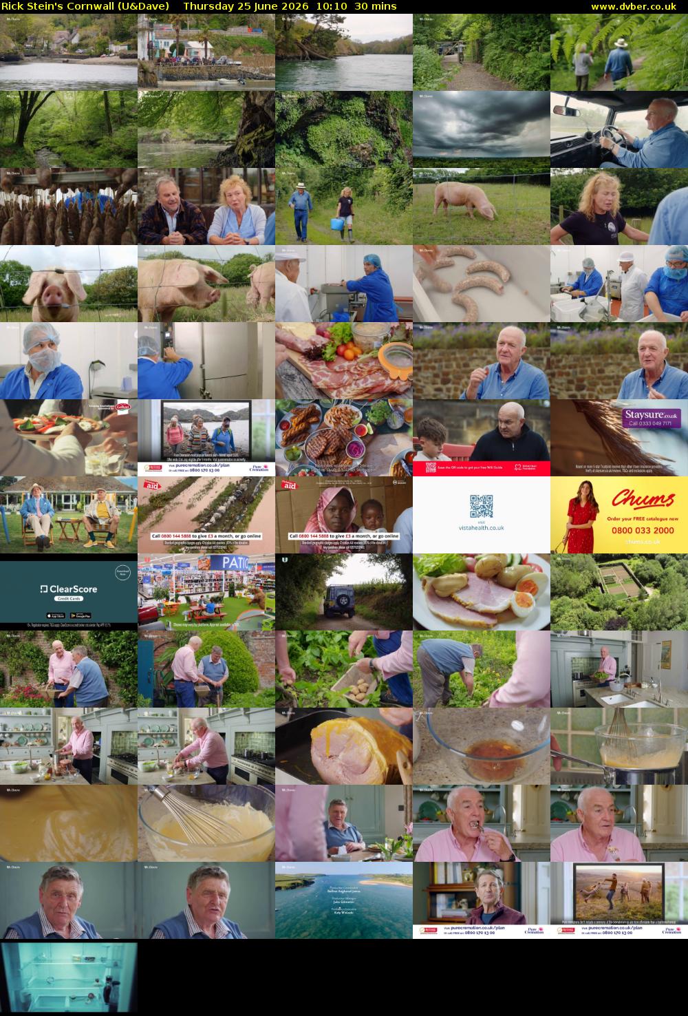 Rick Stein's Cornwall (U&Dave) Thursday 25 June 2026 10:10 - 10:40