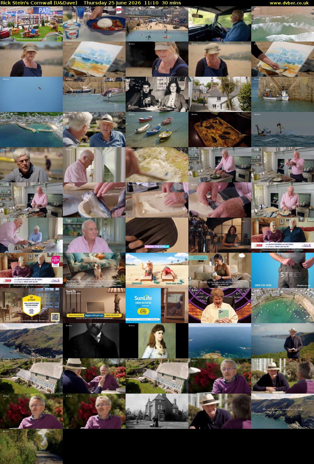 Rick Stein's Cornwall (U&Dave) Thursday 25 June 2026 11:10 - 11:40