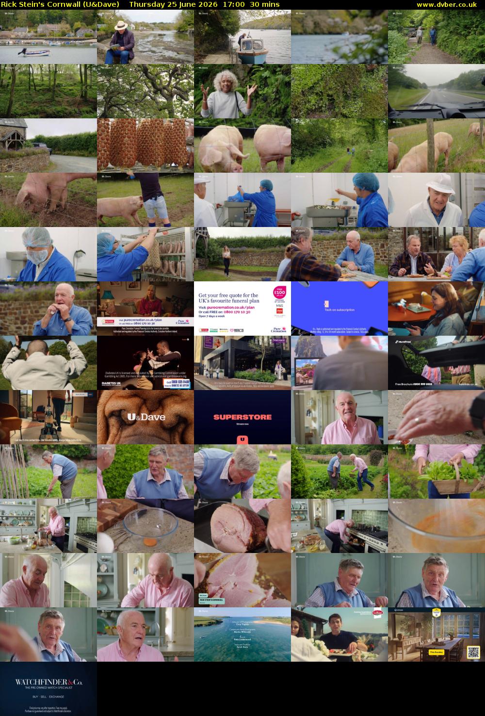 Rick Stein's Cornwall (U&Dave) Thursday 25 June 2026 17:00 - 17:30