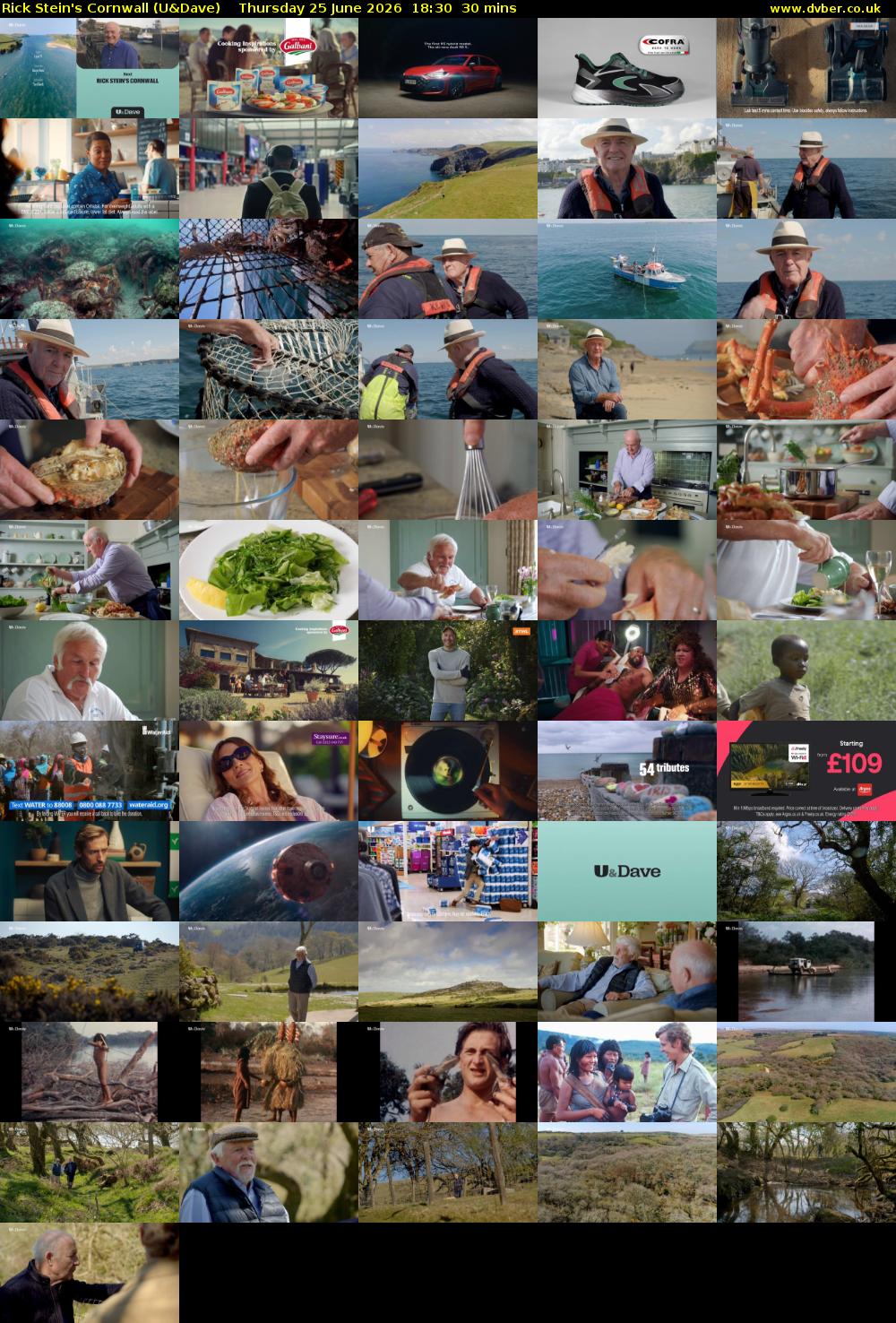 Rick Stein's Cornwall (U&Dave) Thursday 25 June 2026 18:30 - 19:00