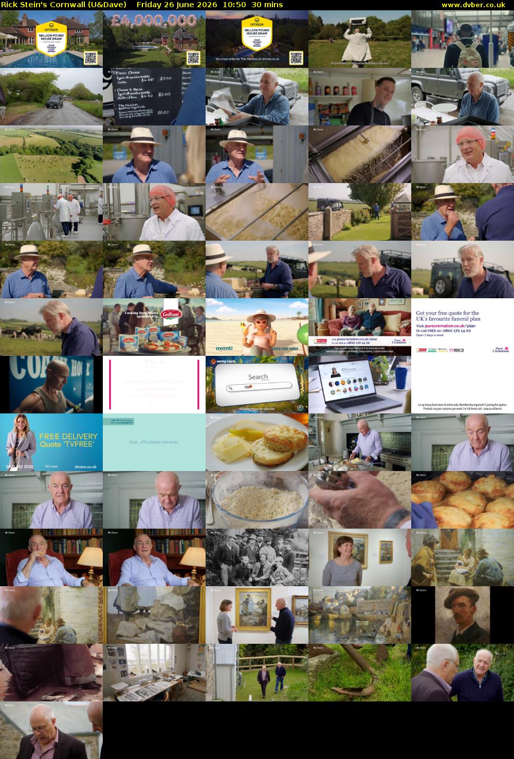 Rick Stein's Cornwall (U&Dave) Friday 26 June 2026 10:50 - 11:20