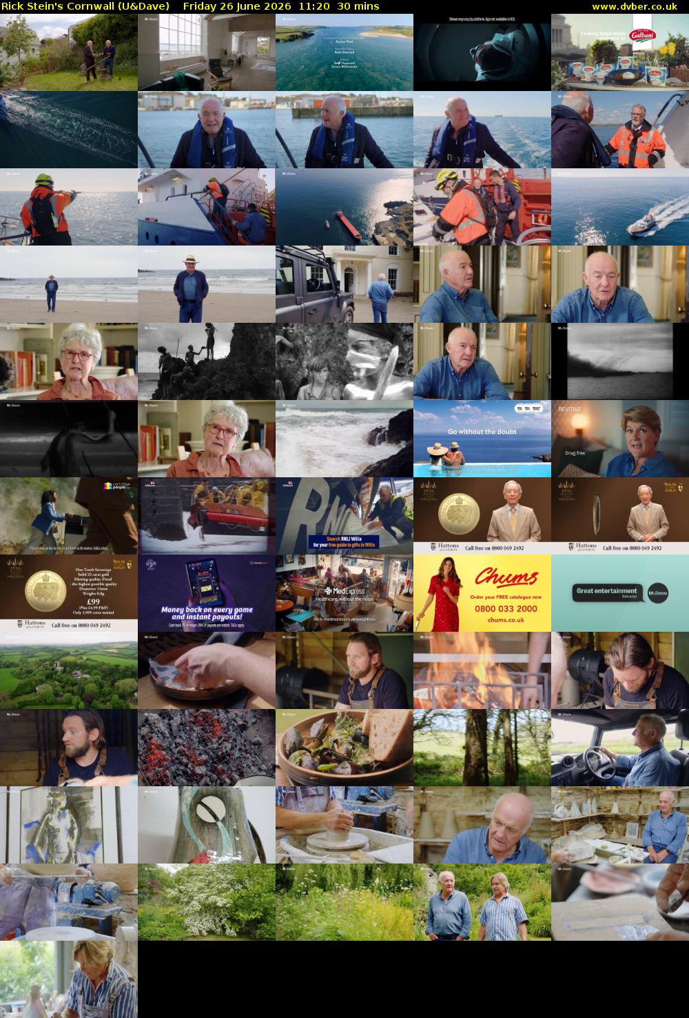 Rick Stein's Cornwall (U&Dave) Friday 26 June 2026 11:20 - 11:50