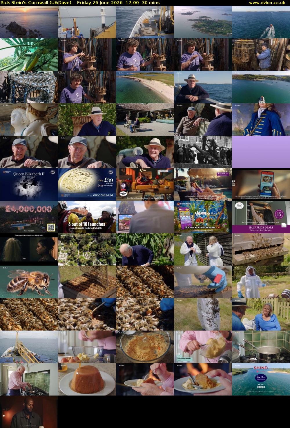 Rick Stein's Cornwall (U&Dave) Friday 26 June 2026 17:00 - 17:30