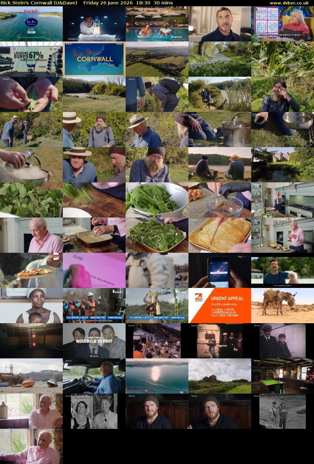 Rick Stein's Cornwall (U&Dave) Friday 26 June 2026 18:30 - 19:00