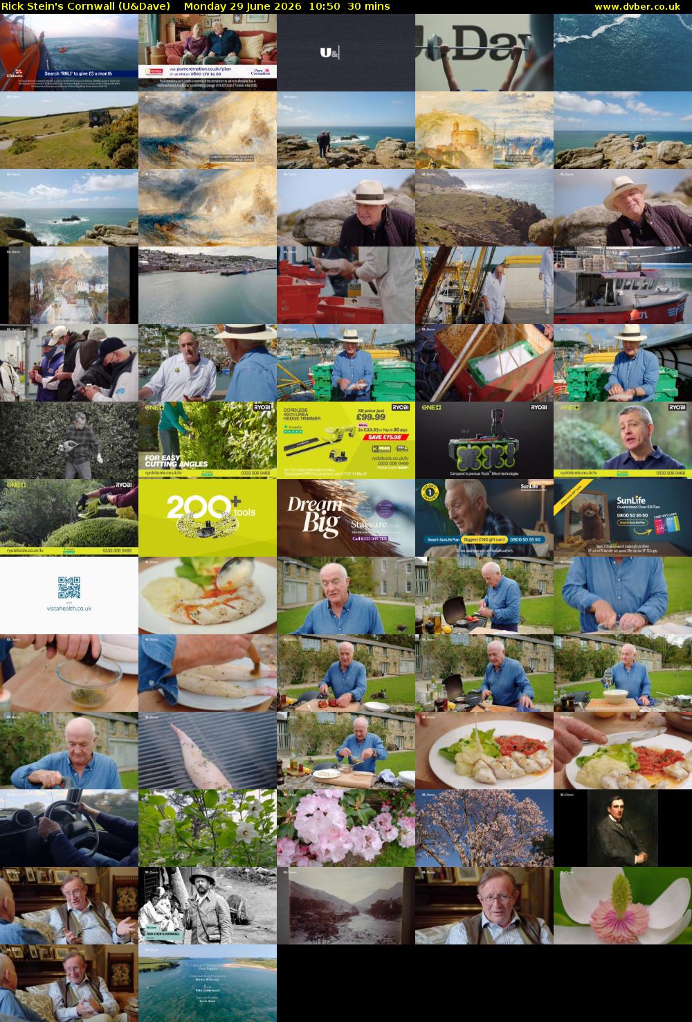 Rick Stein's Cornwall (U&Dave) Monday 29 June 2026 10:50 - 11:20