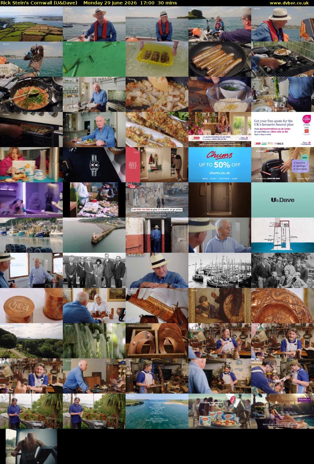 Rick Stein's Cornwall (U&Dave) Monday 29 June 2026 17:00 - 17:30