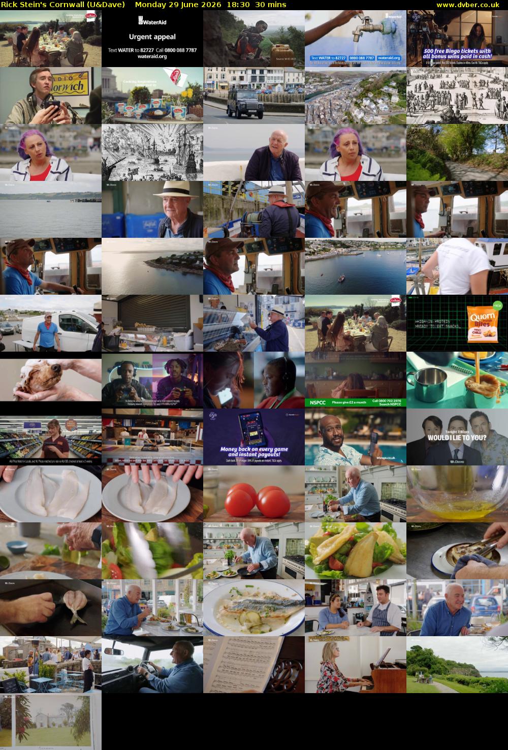 Rick Stein's Cornwall (U&Dave) Monday 29 June 2026 18:30 - 19:00