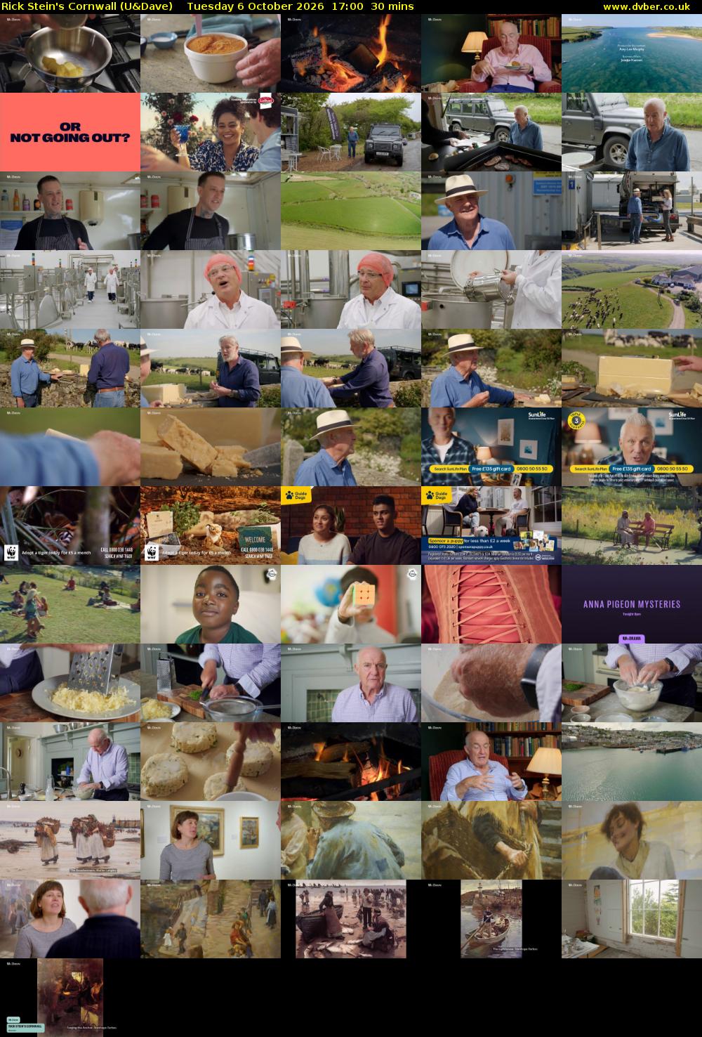 Rick Stein's Cornwall (U&Dave) Tuesday 6 October 2026 17:00 - 17:30