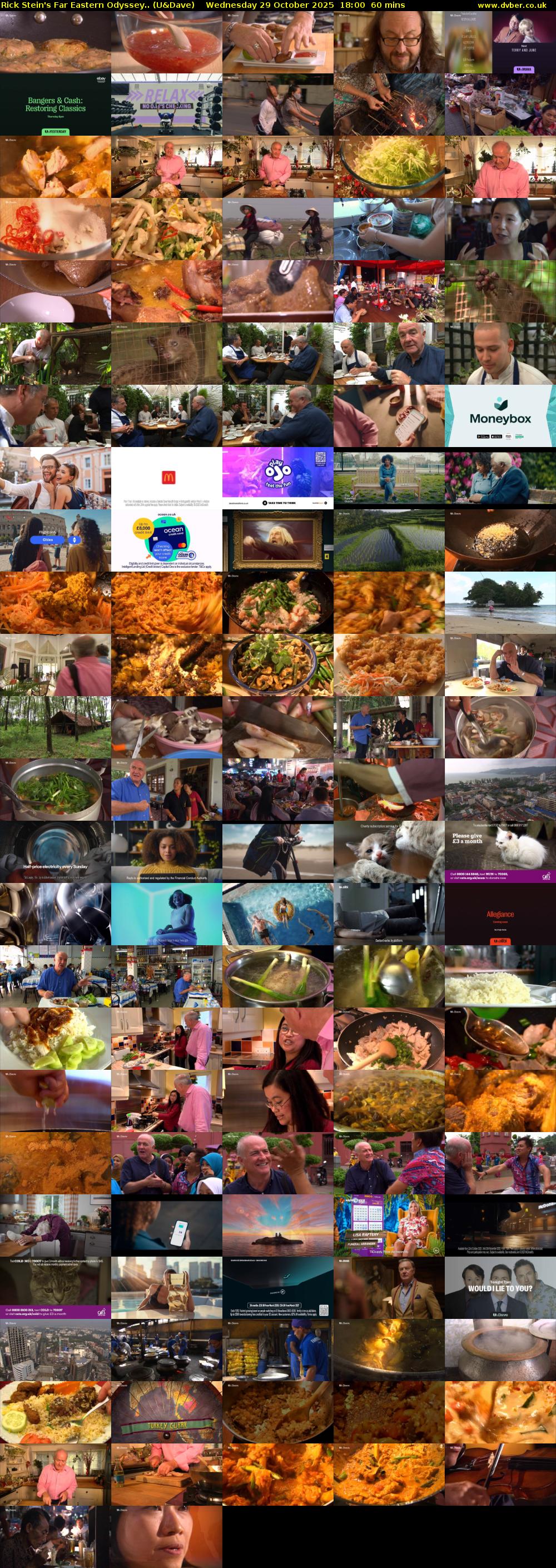 Rick Stein's Far Eastern Odyssey.. (U&Dave) Wednesday 29 October 2025 18:00 - 19:00