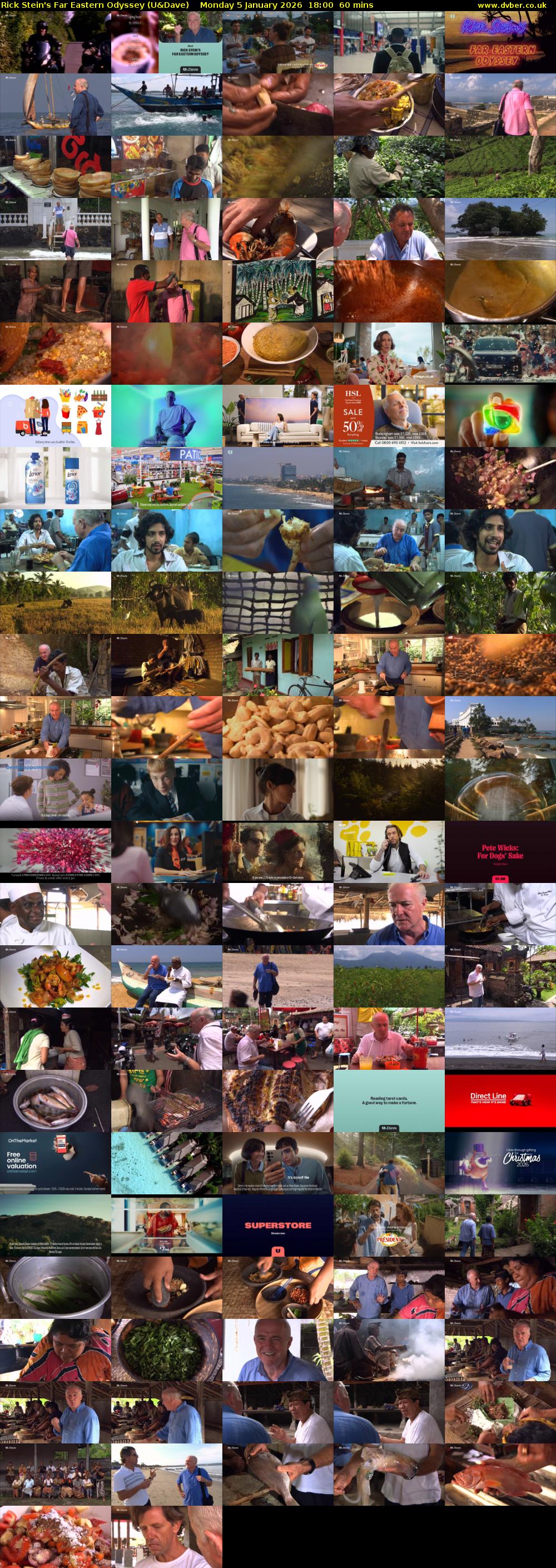 Rick Stein's Far Eastern Odyssey (U&Dave) Monday 5 January 2026 18:00 - 19:00