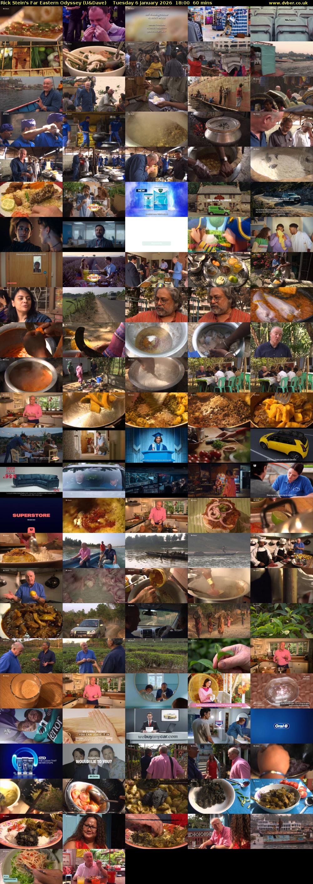 Rick Stein's Far Eastern Odyssey (U&Dave) Tuesday 6 January 2026 18:00 - 19:00