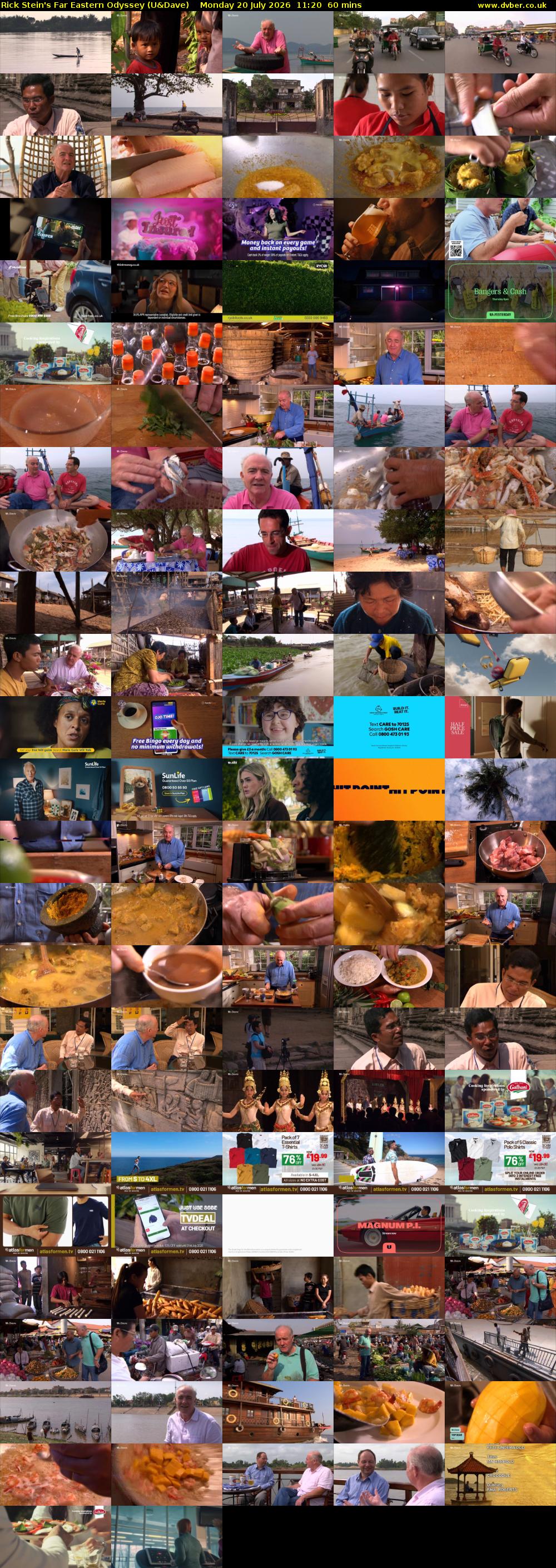 Rick Stein's Far Eastern Odyssey (U&Dave) Monday 20 July 2026 11:20 - 12:20