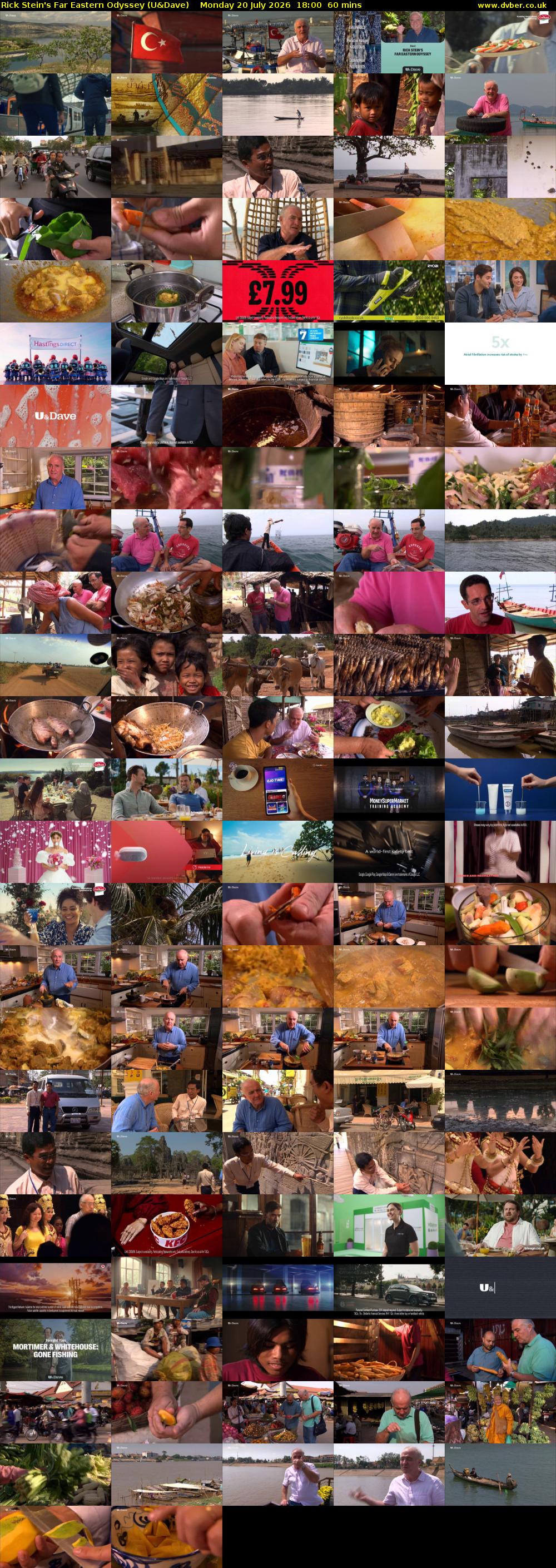 Rick Stein's Far Eastern Odyssey (U&Dave) Monday 20 July 2026 18:00 - 19:00