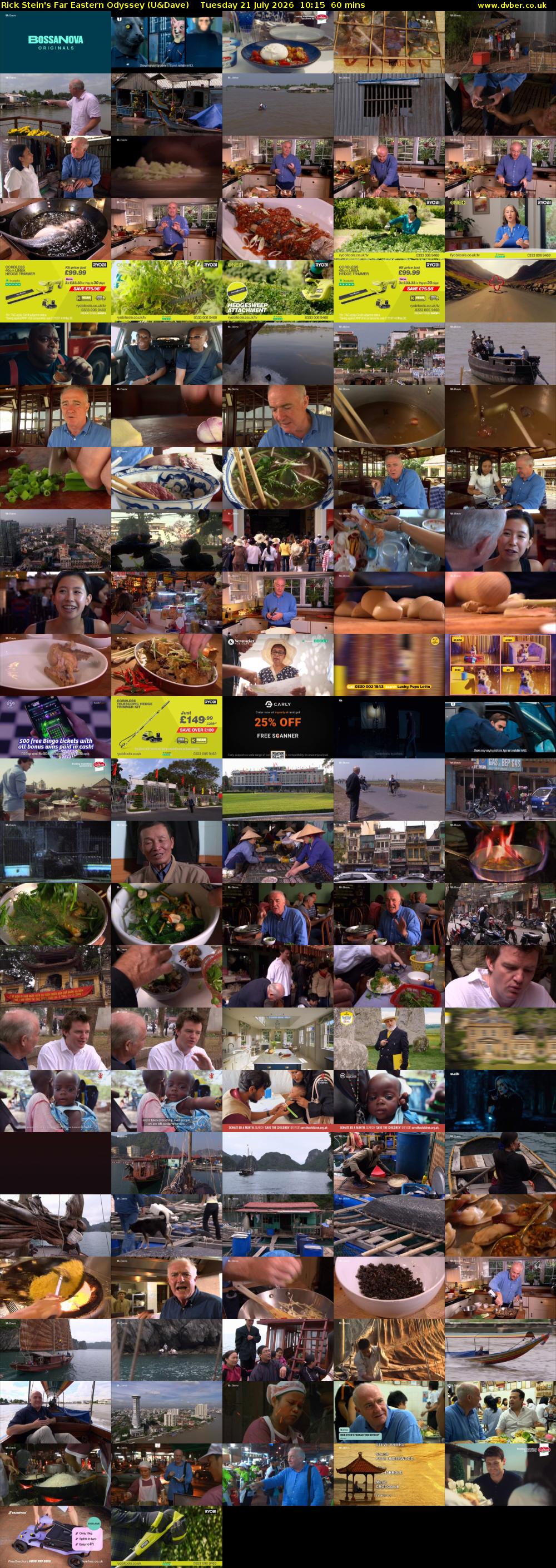 Rick Stein's Far Eastern Odyssey (U&Dave) Tuesday 21 July 2026 10:15 - 11:15