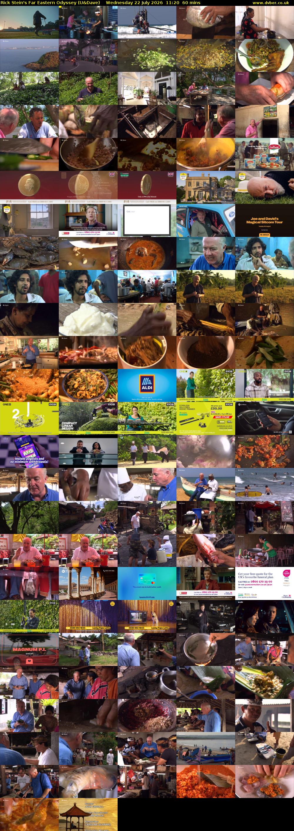 Rick Stein's Far Eastern Odyssey (U&Dave) Wednesday 22 July 2026 11:20 - 12:20