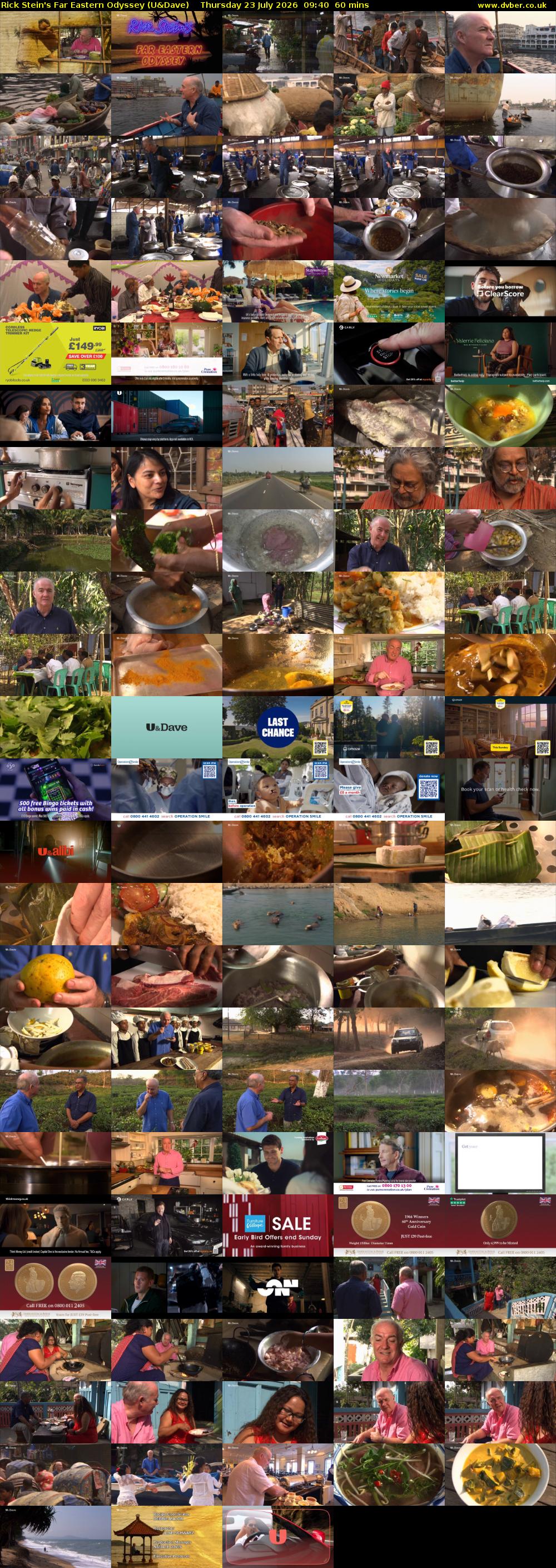 Rick Stein's Far Eastern Odyssey (U&Dave) Thursday 23 July 2026 09:40 - 10:40
