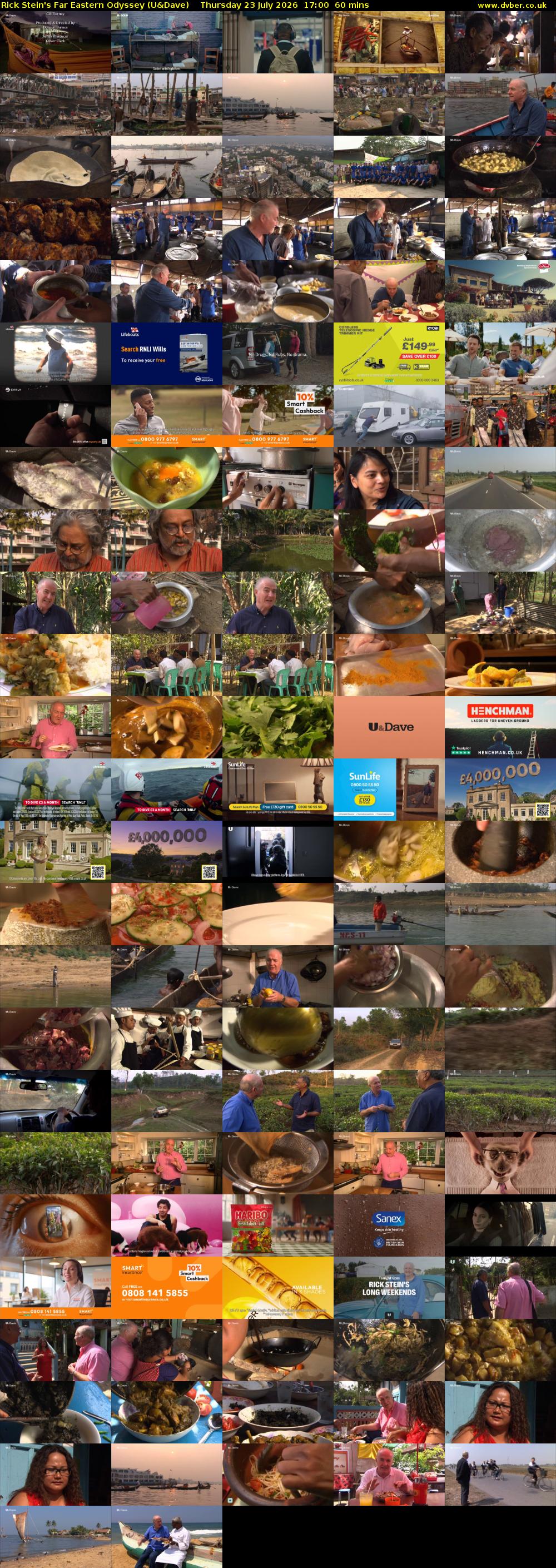Rick Stein's Far Eastern Odyssey (U&Dave) Thursday 23 July 2026 17:00 - 18:00