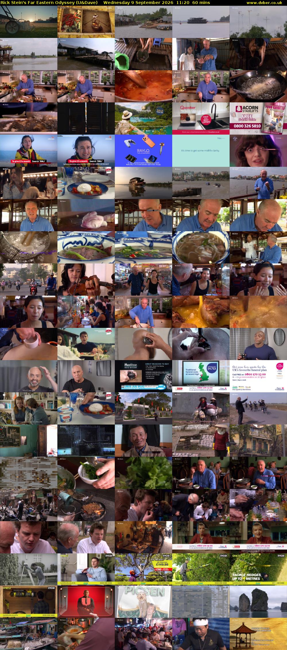 Rick Stein's Far Eastern Odyssey (U&Dave) Wednesday 9 September 2026 11:20 - 12:20