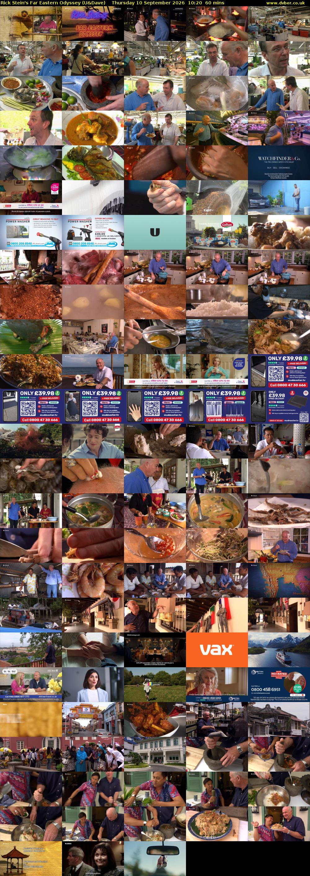 Rick Stein's Far Eastern Odyssey (U&Dave) Thursday 10 September 2026 10:20 - 11:20