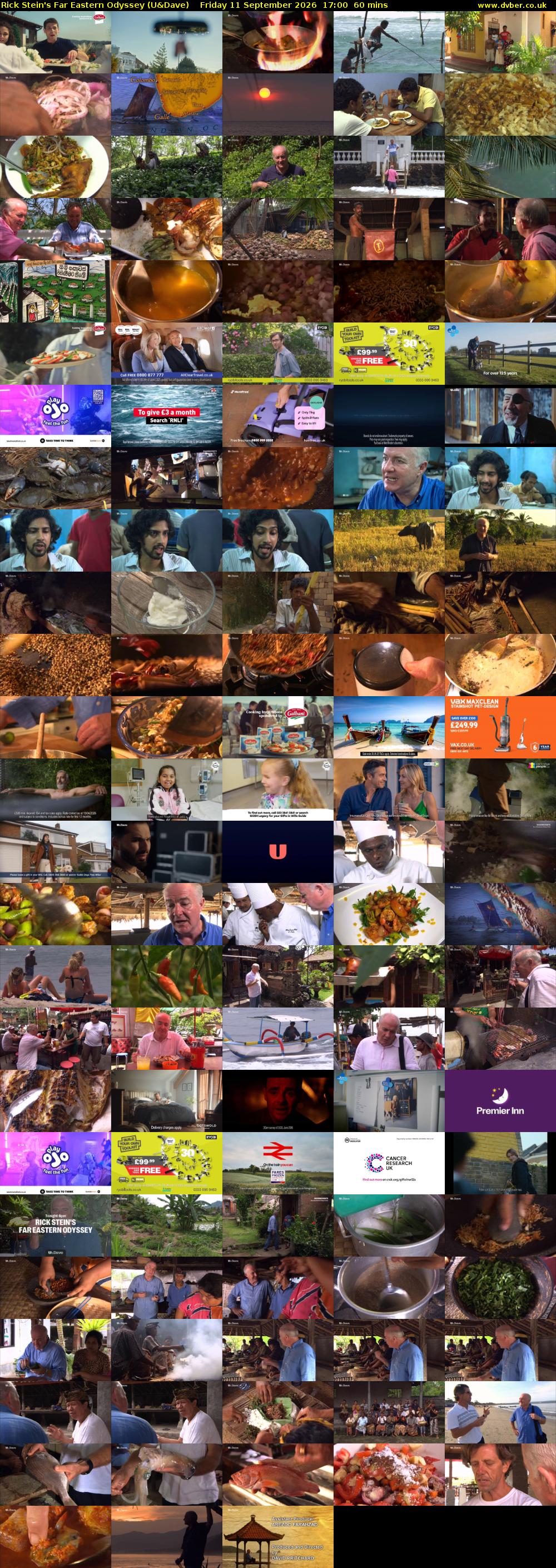 Rick Stein's Far Eastern Odyssey (U&Dave) Friday 11 September 2026 17:00 - 18:00