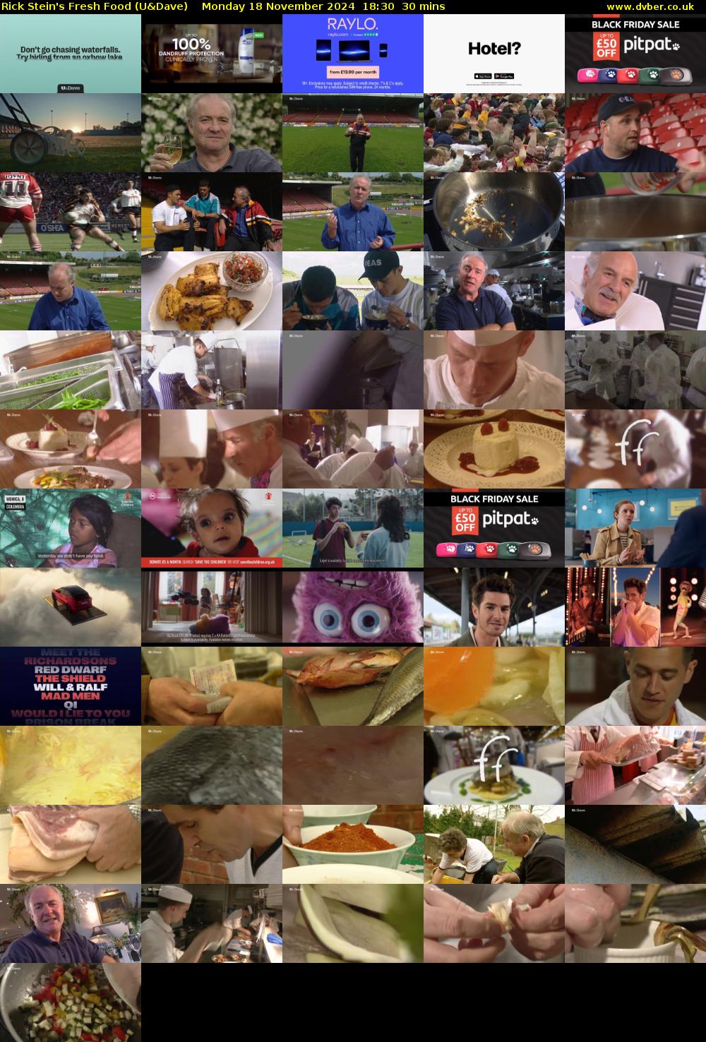 Rick Stein's Fresh Food (U&Dave) Monday 18 November 2024 18:30 - 19:00