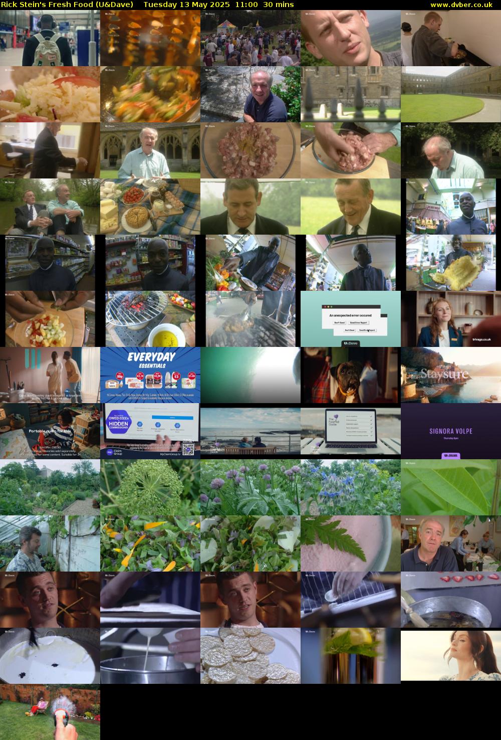 Rick Stein's Fresh Food (U&Dave) Tuesday 13 May 2025 11:00 - 11:30