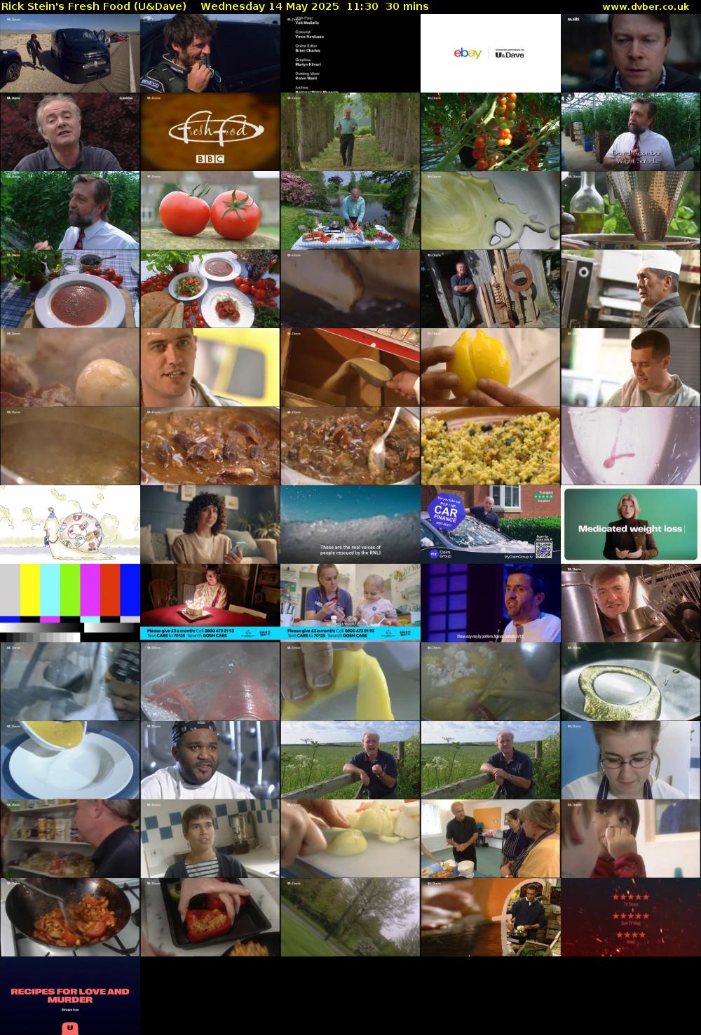 Rick Stein's Fresh Food (U&Dave) Wednesday 14 May 2025 11:30 - 12:00