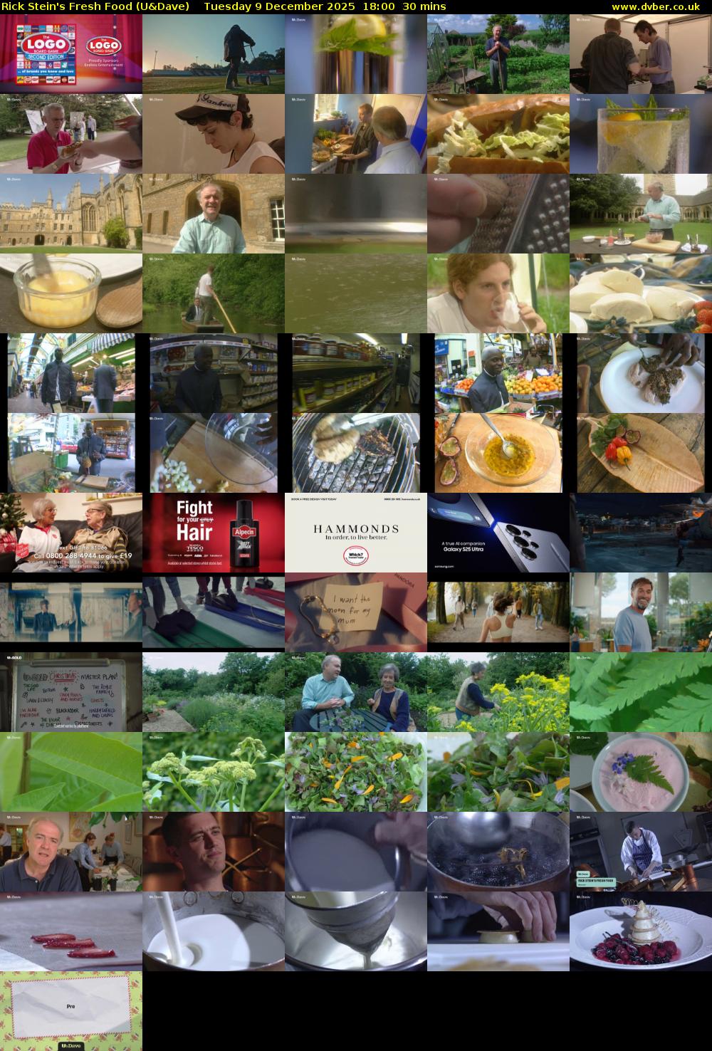 Rick Stein's Fresh Food (U&Dave) Tuesday 9 December 2025 18:00 - 18:30