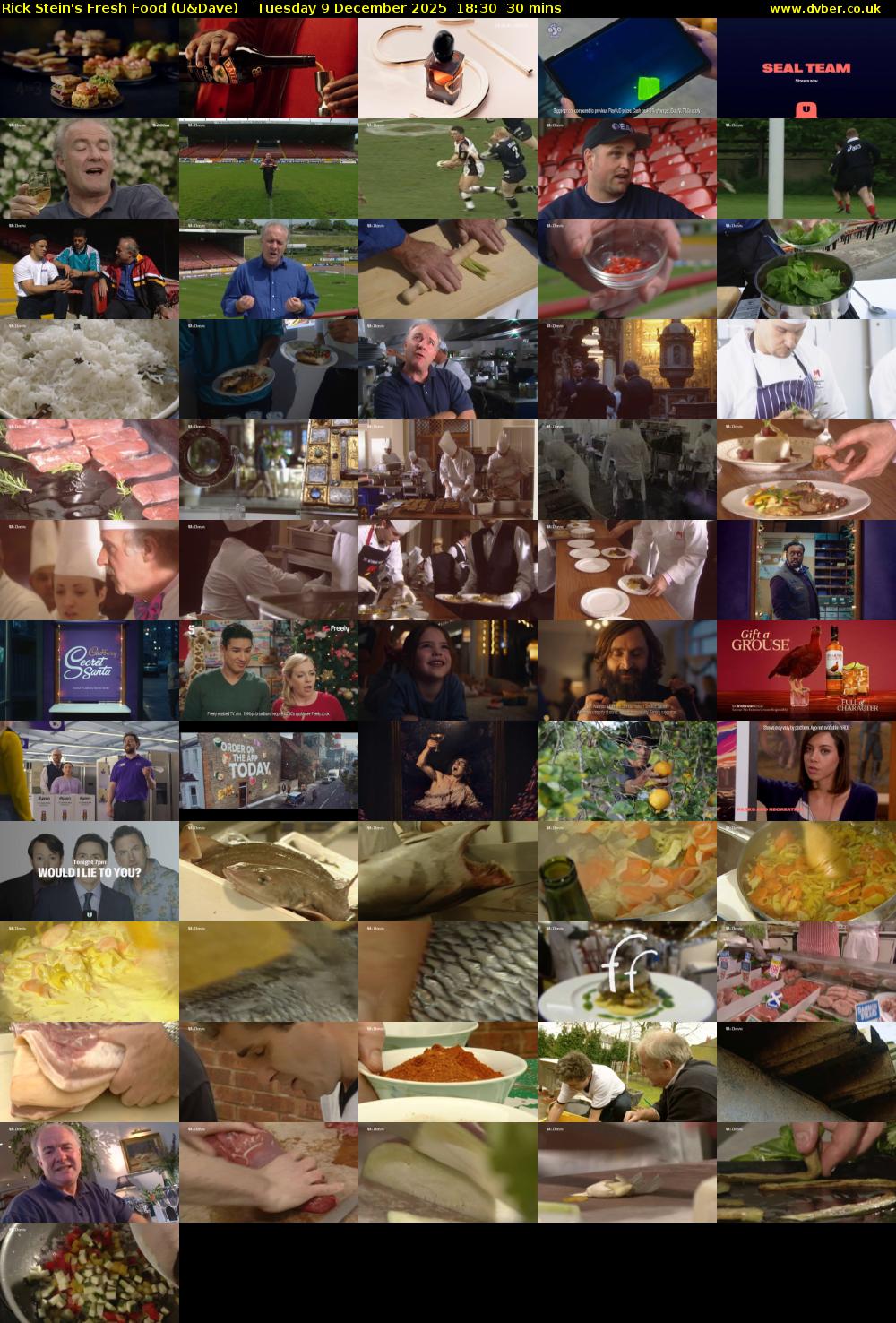 Rick Stein's Fresh Food (U&Dave) Tuesday 9 December 2025 18:30 - 19:00