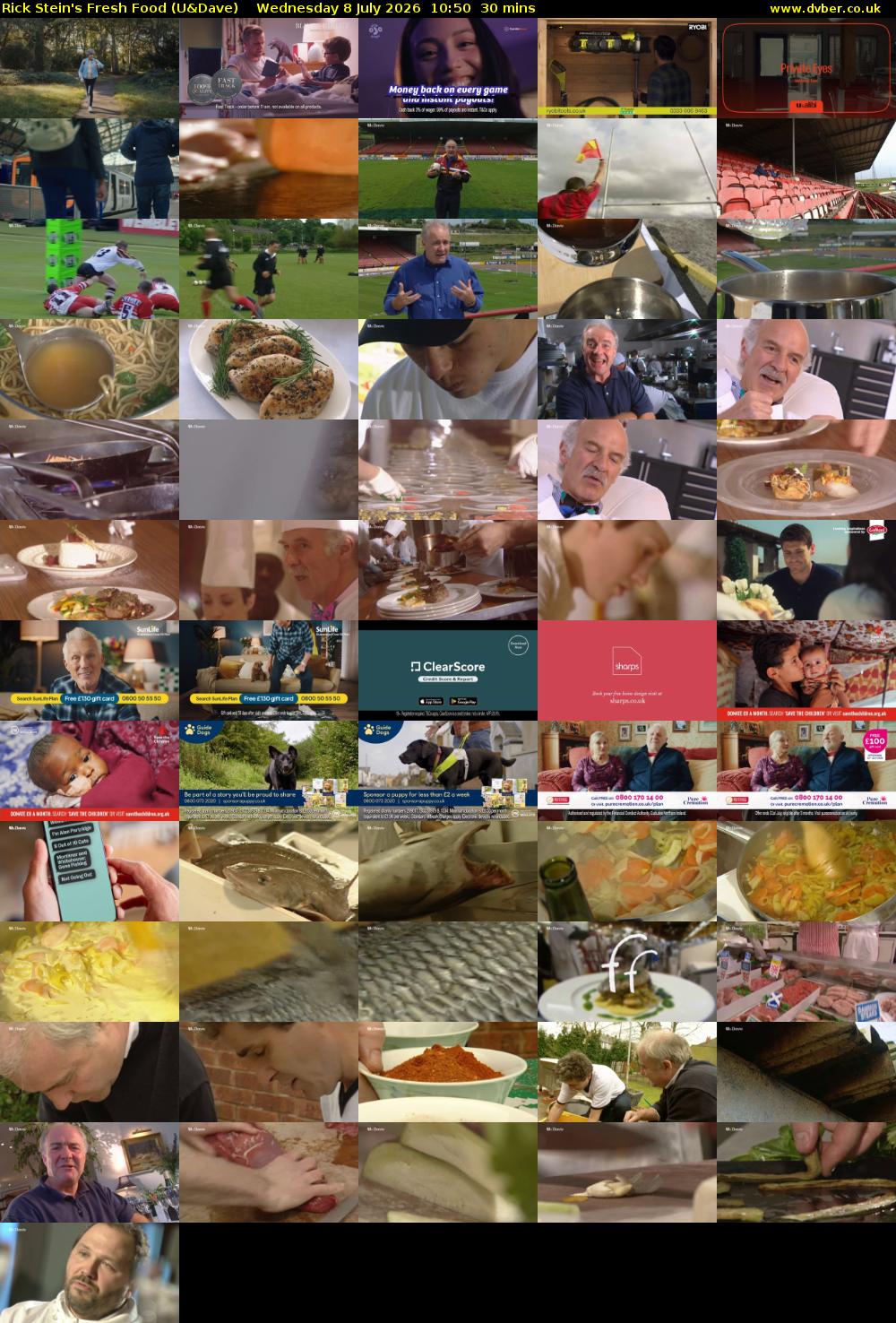 Rick Stein's Fresh Food (U&Dave) Wednesday 8 July 2026 10:50 - 11:20