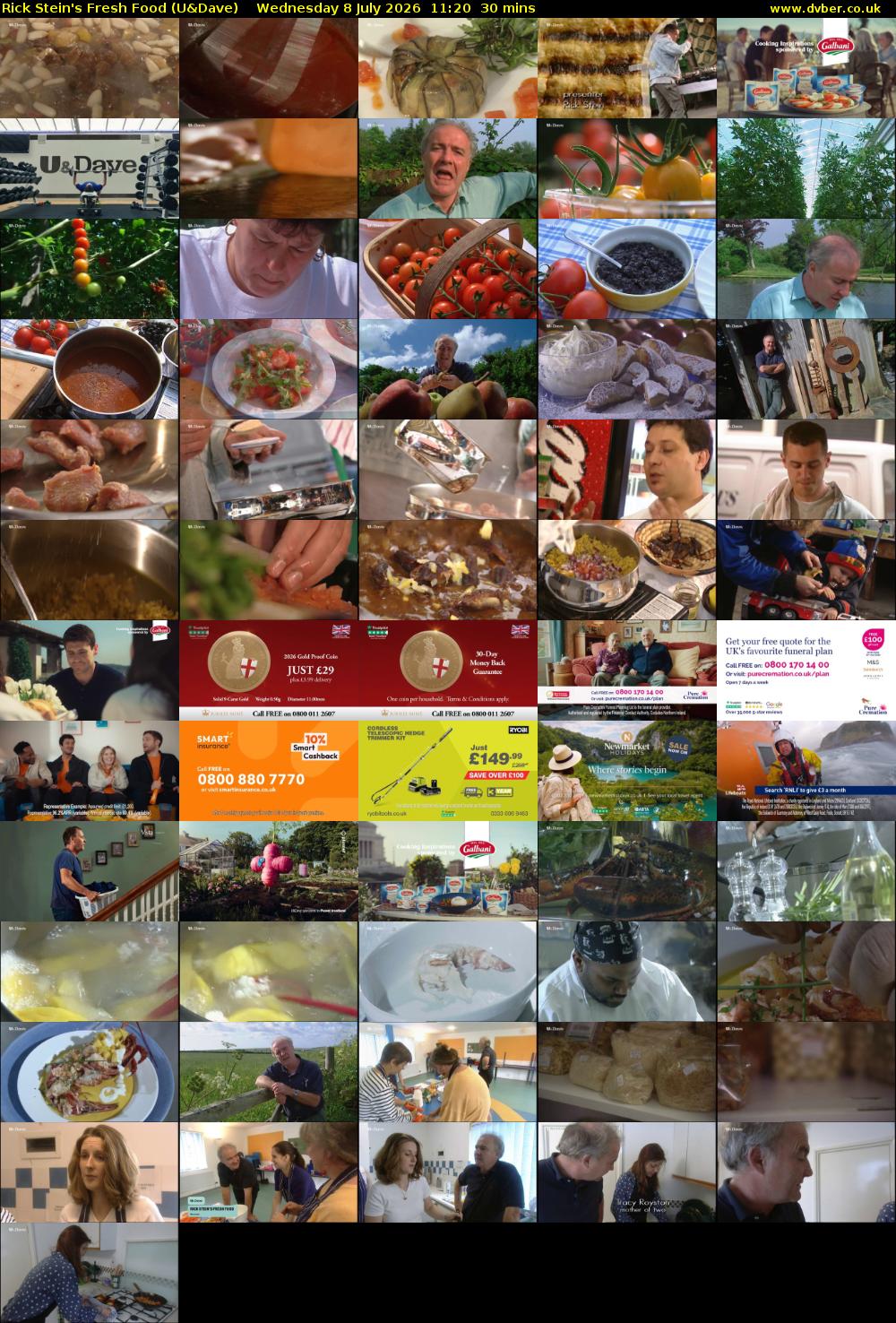 Rick Stein's Fresh Food (U&Dave) Wednesday 8 July 2026 11:20 - 11:50