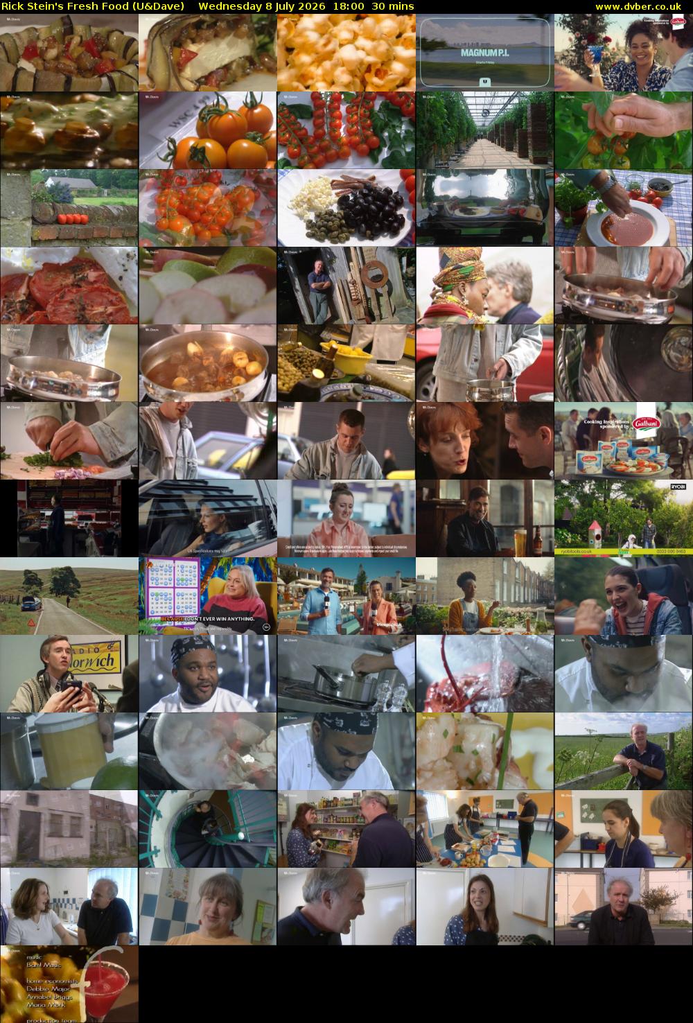 Rick Stein's Fresh Food (U&Dave) Wednesday 8 July 2026 18:00 - 18:30
