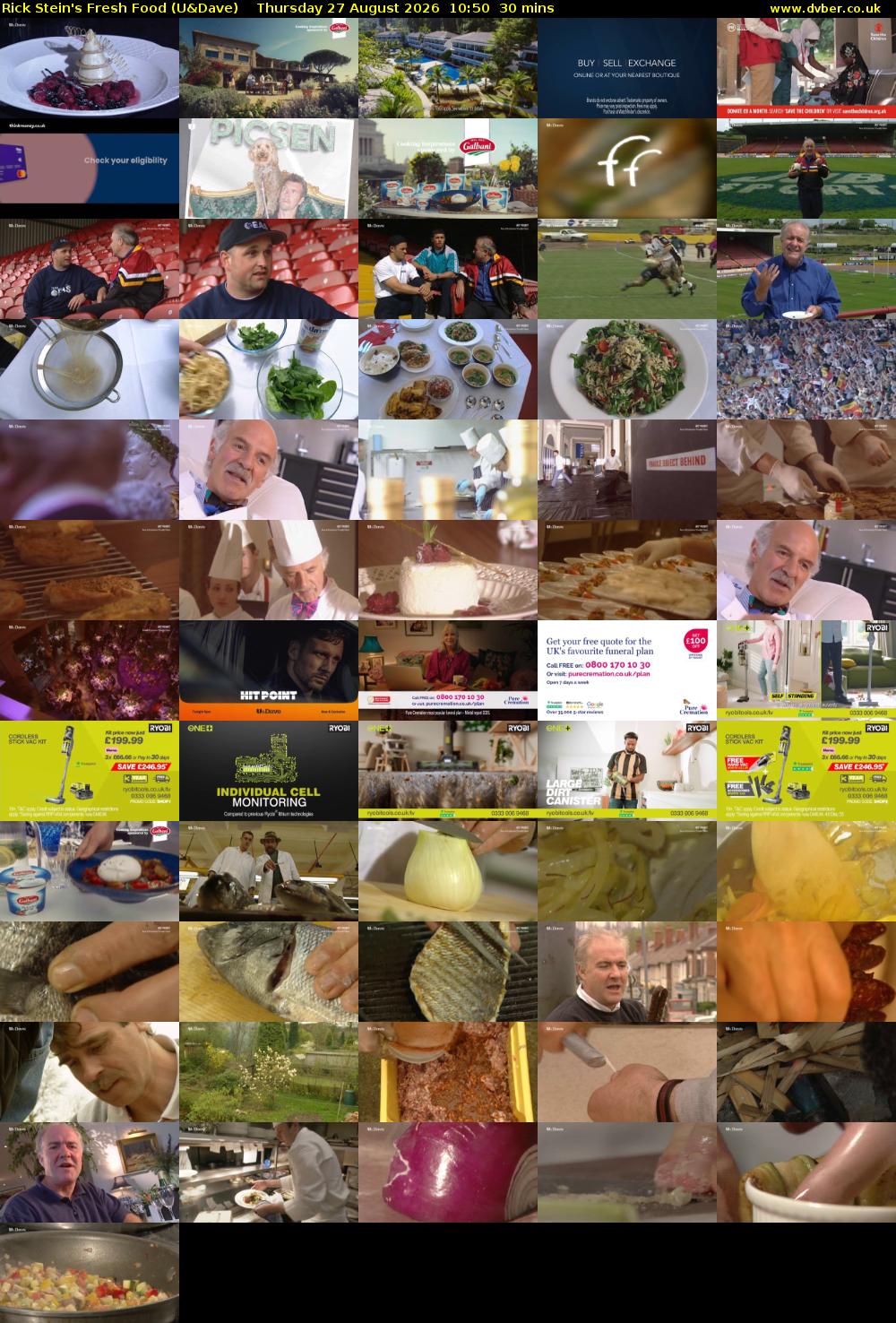 Rick Stein's Fresh Food (U&Dave) Thursday 27 August 2026 10:50 - 11:20