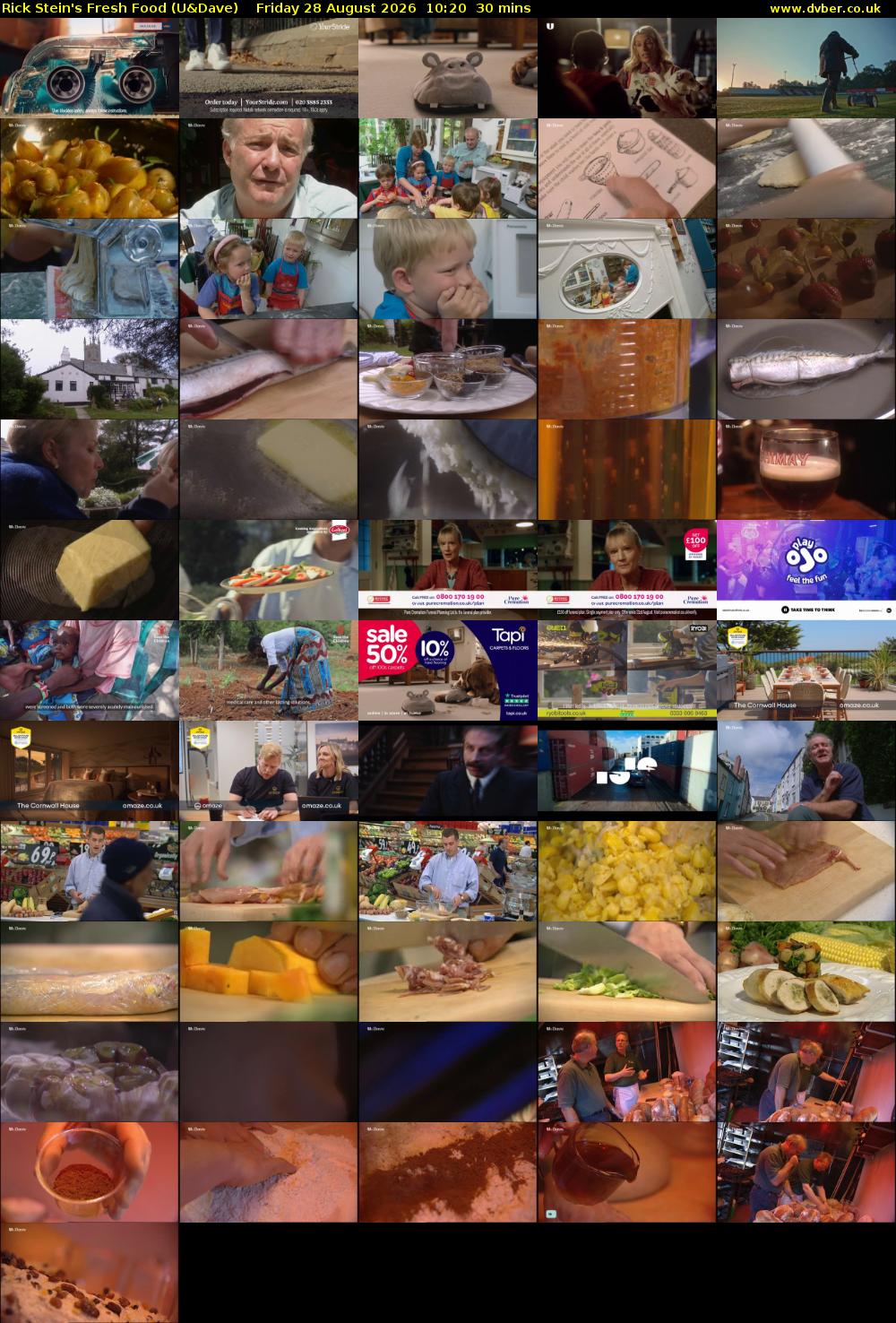 Rick Stein's Fresh Food (U&Dave) Friday 28 August 2026 10:20 - 10:50