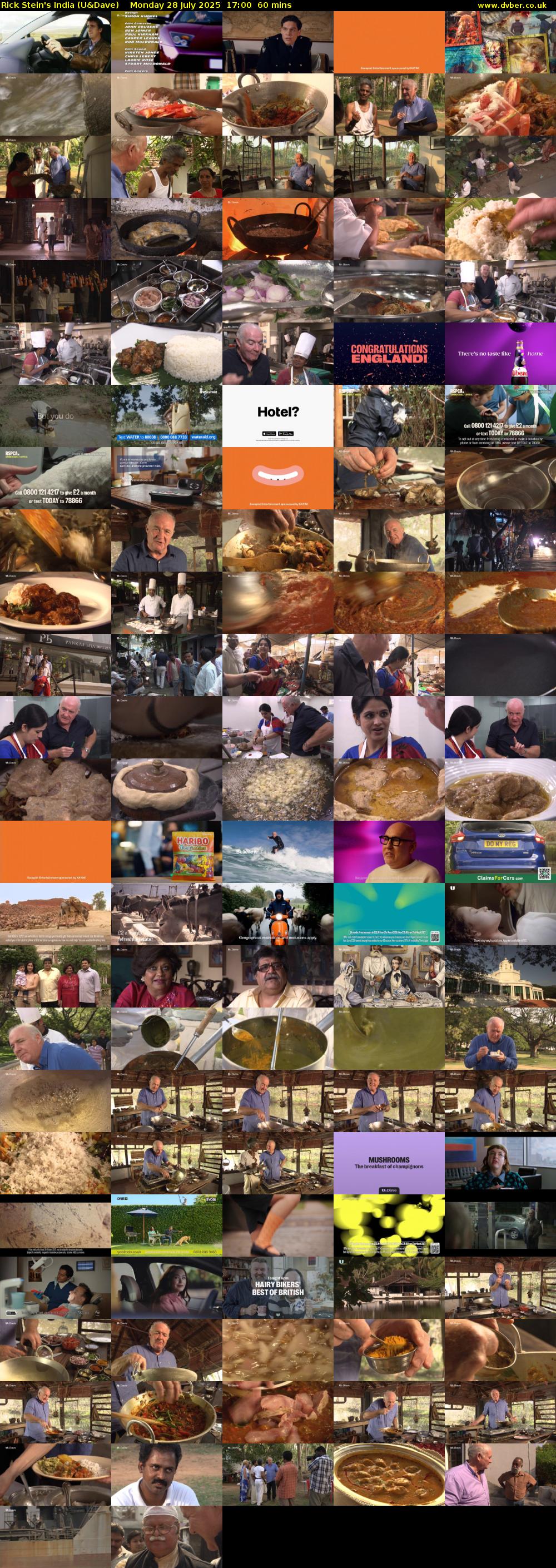 Rick Stein's India (U&Dave) Monday 28 July 2025 17:00 - 18:00