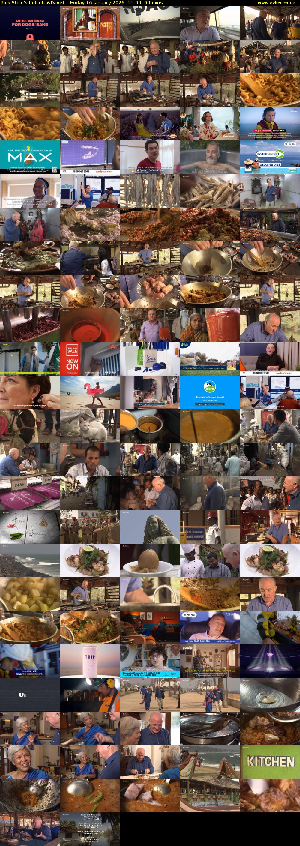 Rick Stein's India (U&Dave) Friday 16 January 2026 11:00 - 12:00