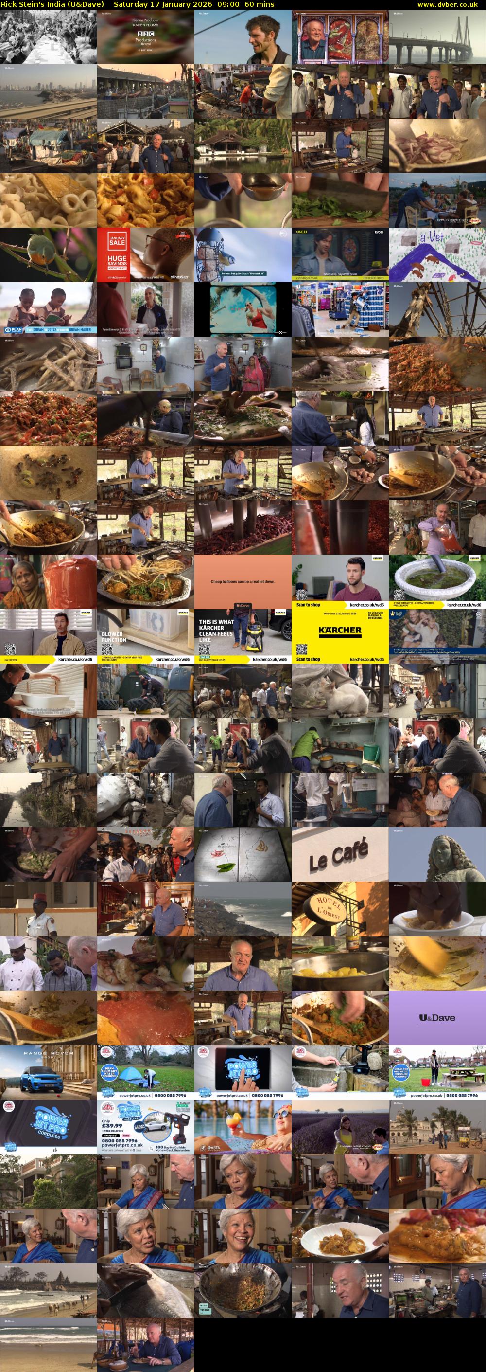 Rick Stein's India (U&Dave) Saturday 17 January 2026 09:00 - 10:00