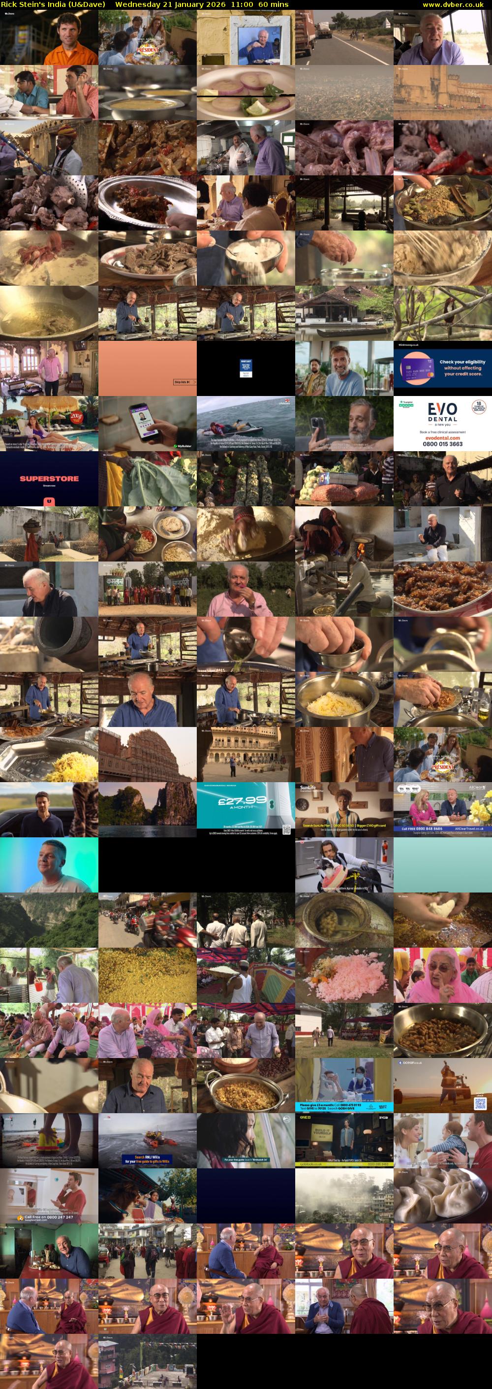 Rick Stein's India (U&Dave) Wednesday 21 January 2026 11:00 - 12:00
