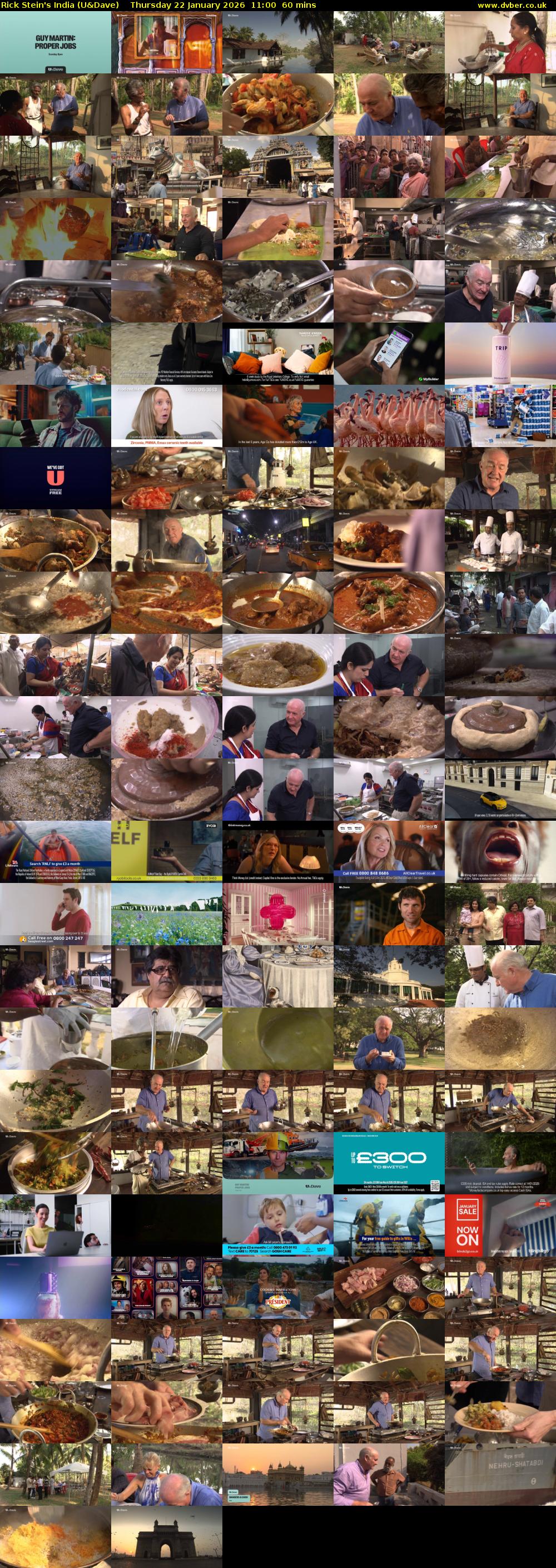 Rick Stein's India (U&Dave) Thursday 22 January 2026 11:00 - 12:00