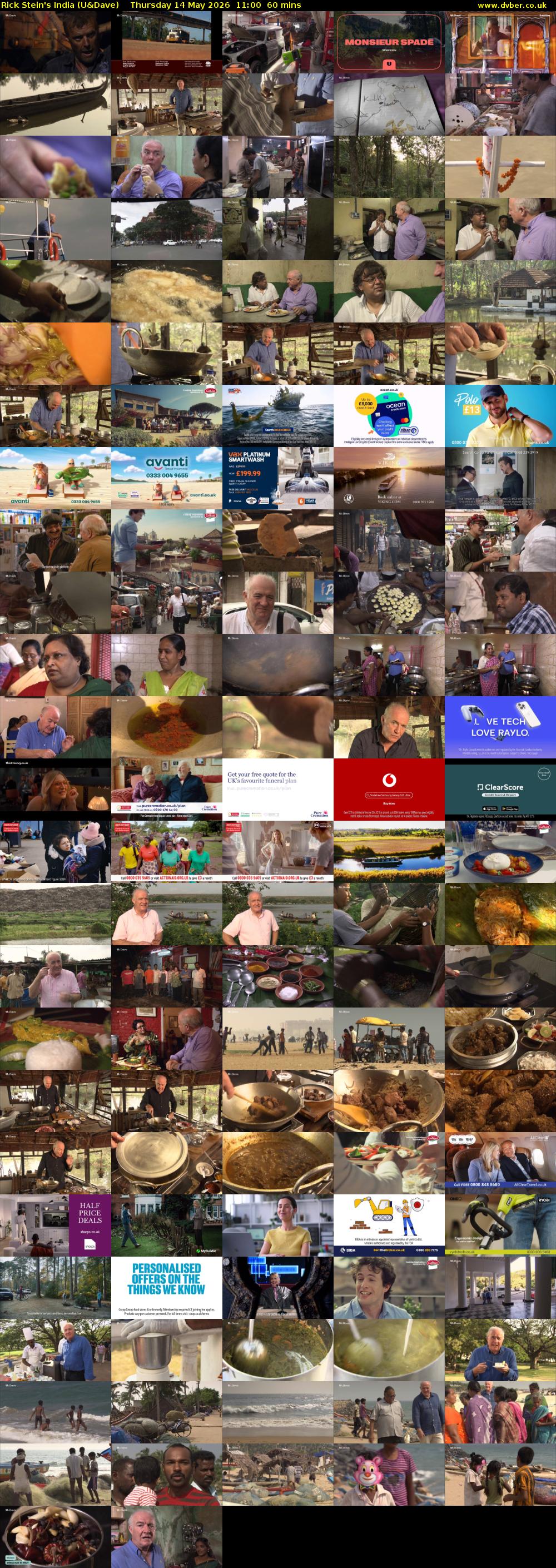 Rick Stein's India (U&Dave) Thursday 14 May 2026 11:00 - 12:00