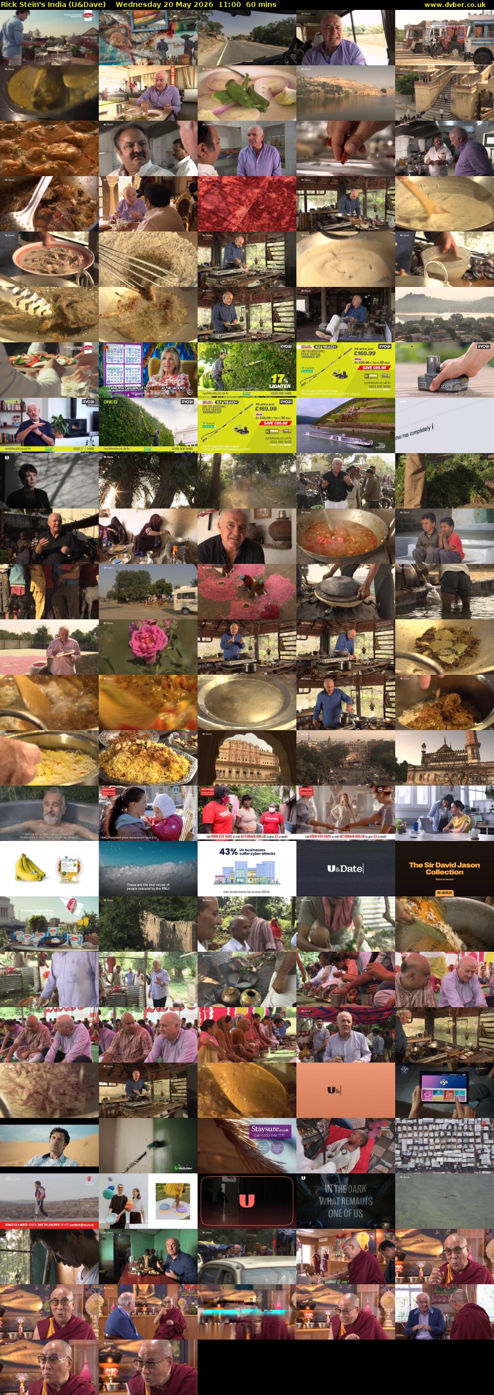 Rick Stein's India (U&Dave) Wednesday 20 May 2026 11:00 - 12:00