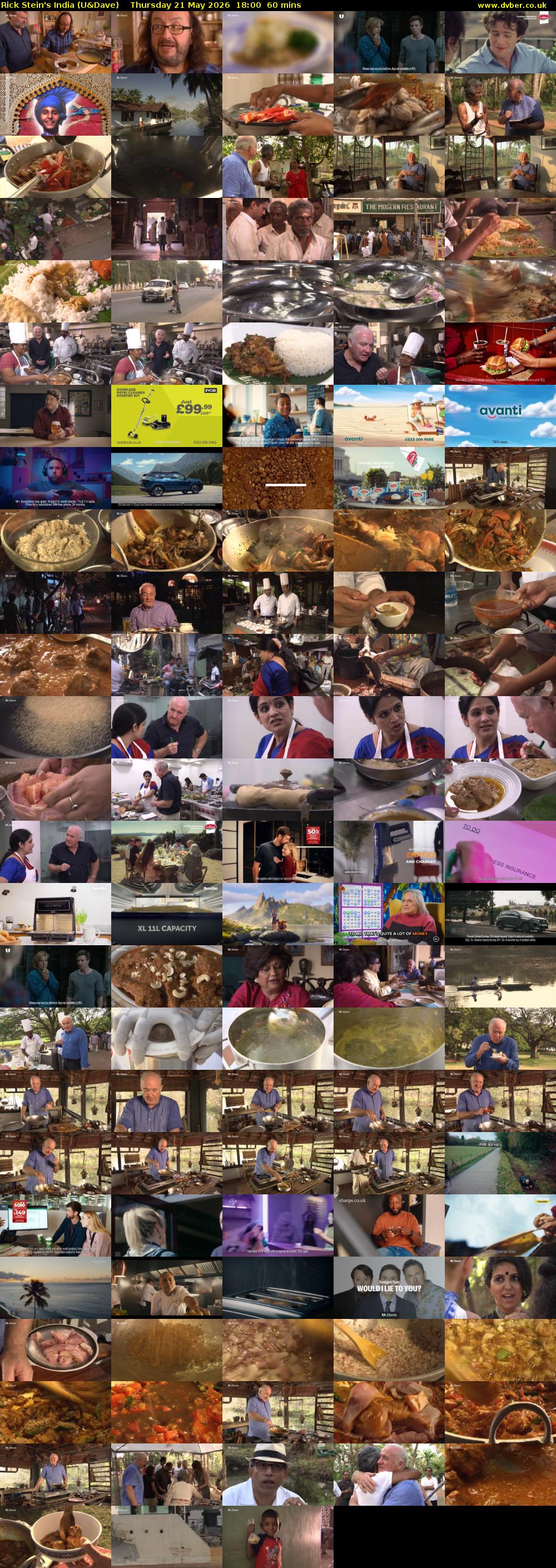 Rick Stein's India (U&Dave) Thursday 21 May 2026 18:00 - 19:00