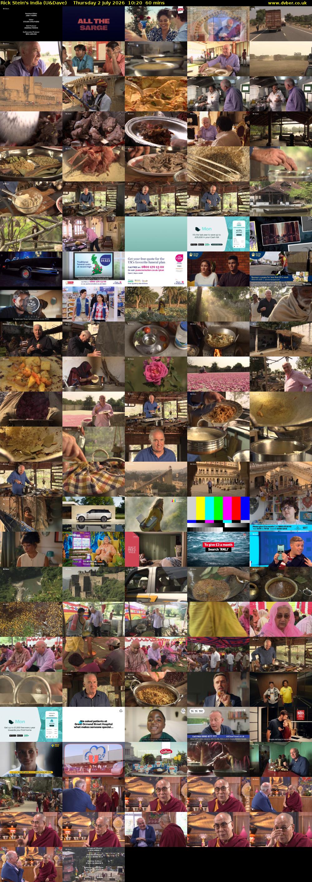 Rick Stein's India (U&Dave) Thursday 2 July 2026 10:20 - 11:20