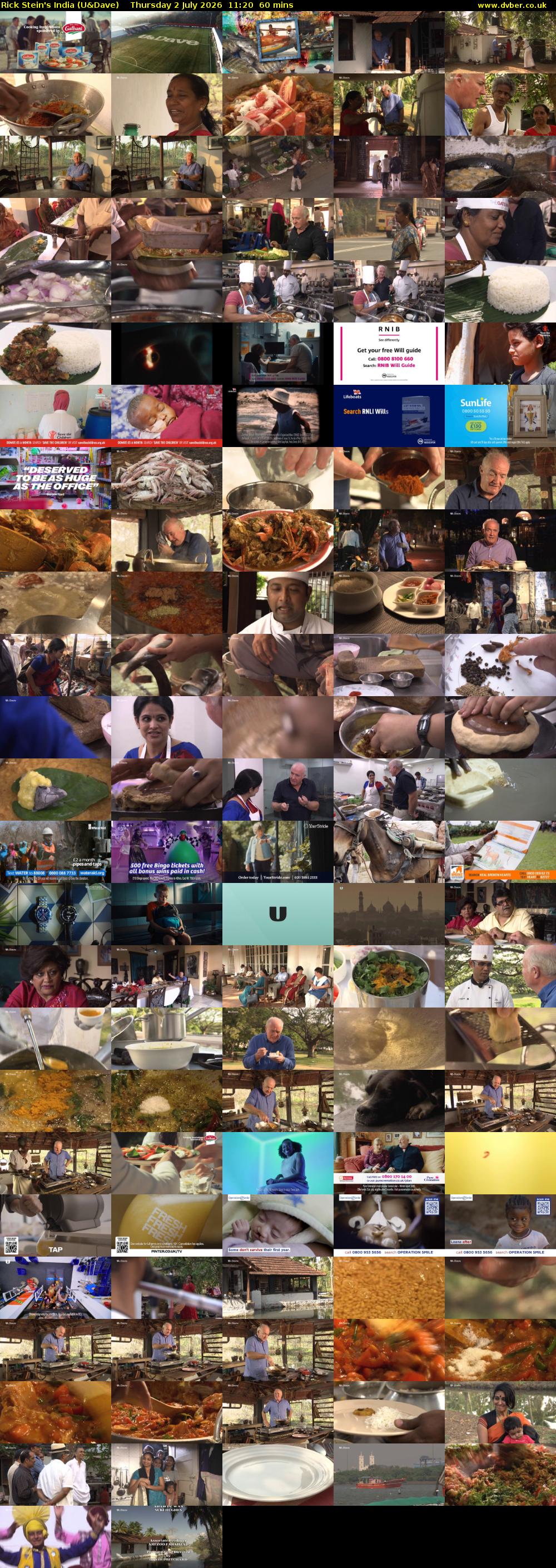 Rick Stein's India (U&Dave) Thursday 2 July 2026 11:20 - 12:20