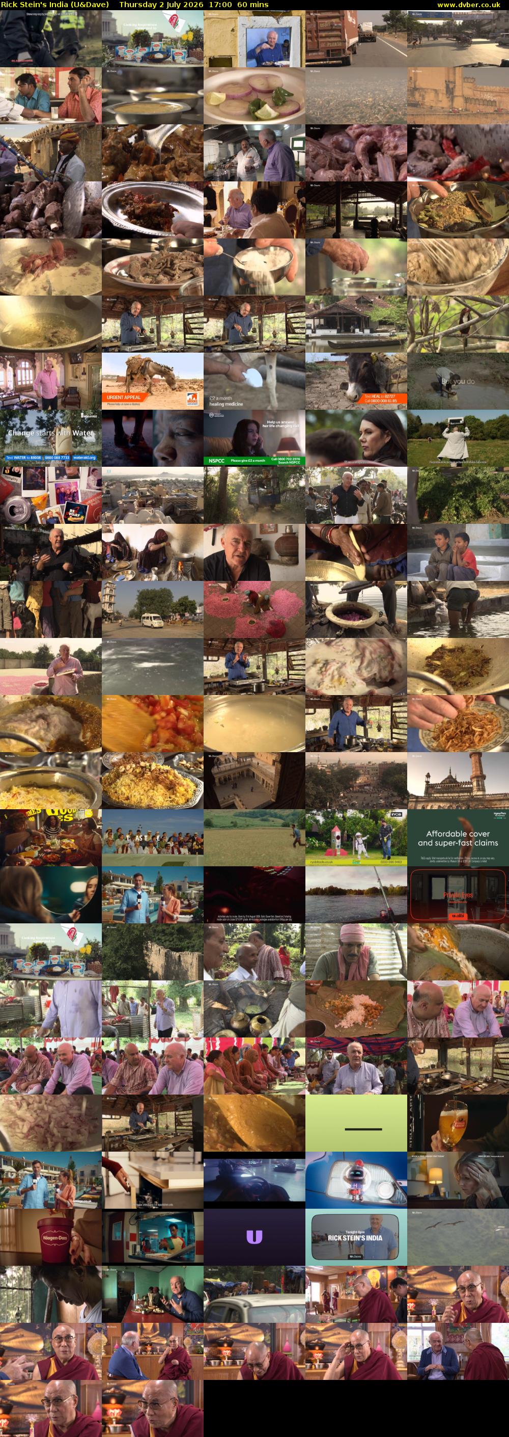Rick Stein's India (U&Dave) Thursday 2 July 2026 17:00 - 18:00