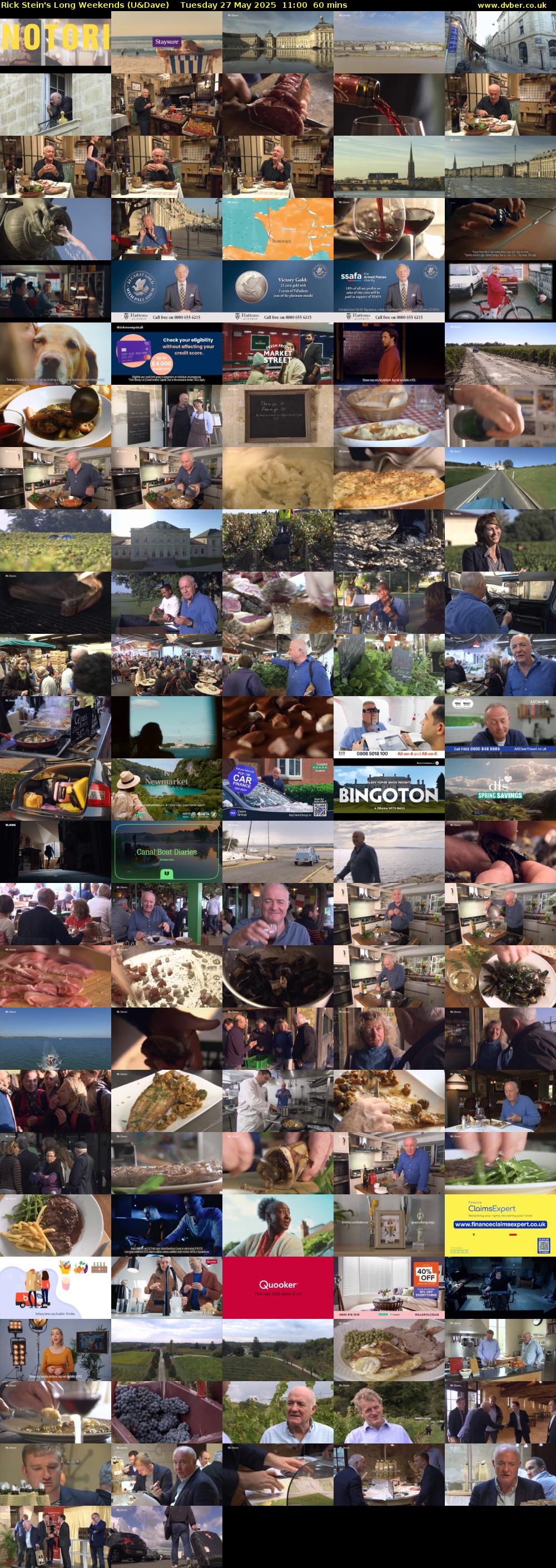 Rick Stein's Long Weekends (U&Dave) Tuesday 27 May 2025 11:00 - 12:00