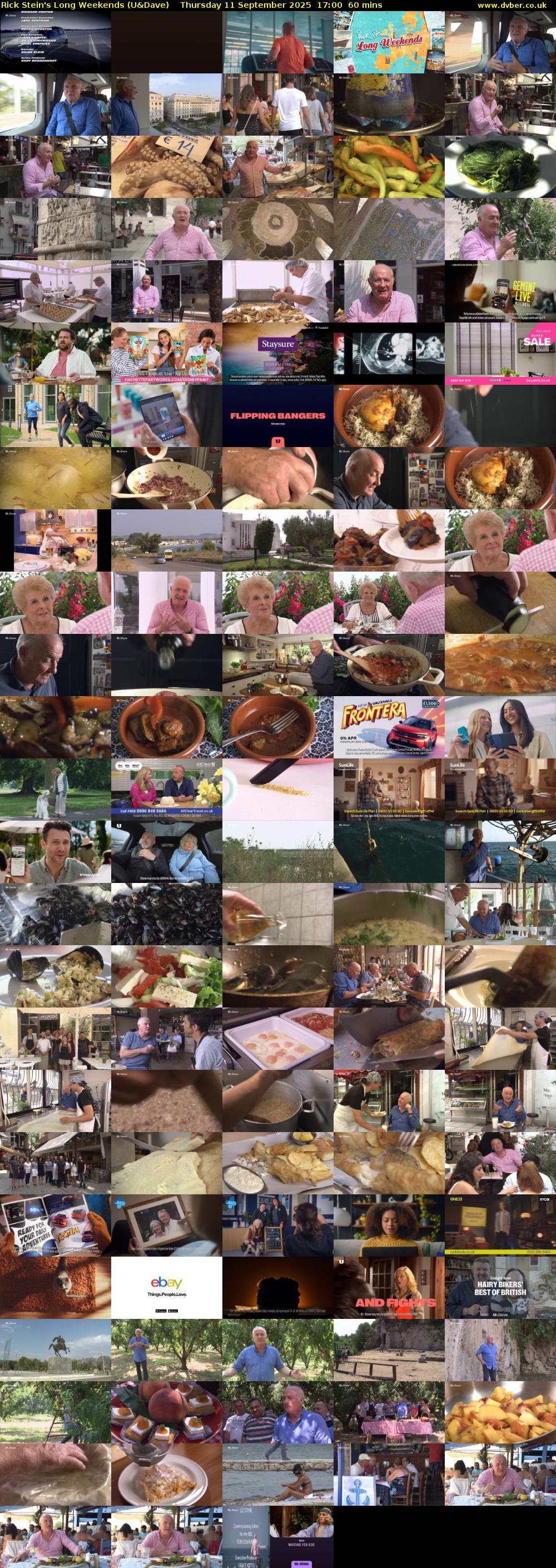 Rick Stein's Long Weekends (U&Dave) Thursday 11 September 2025 17:00 - 18:00