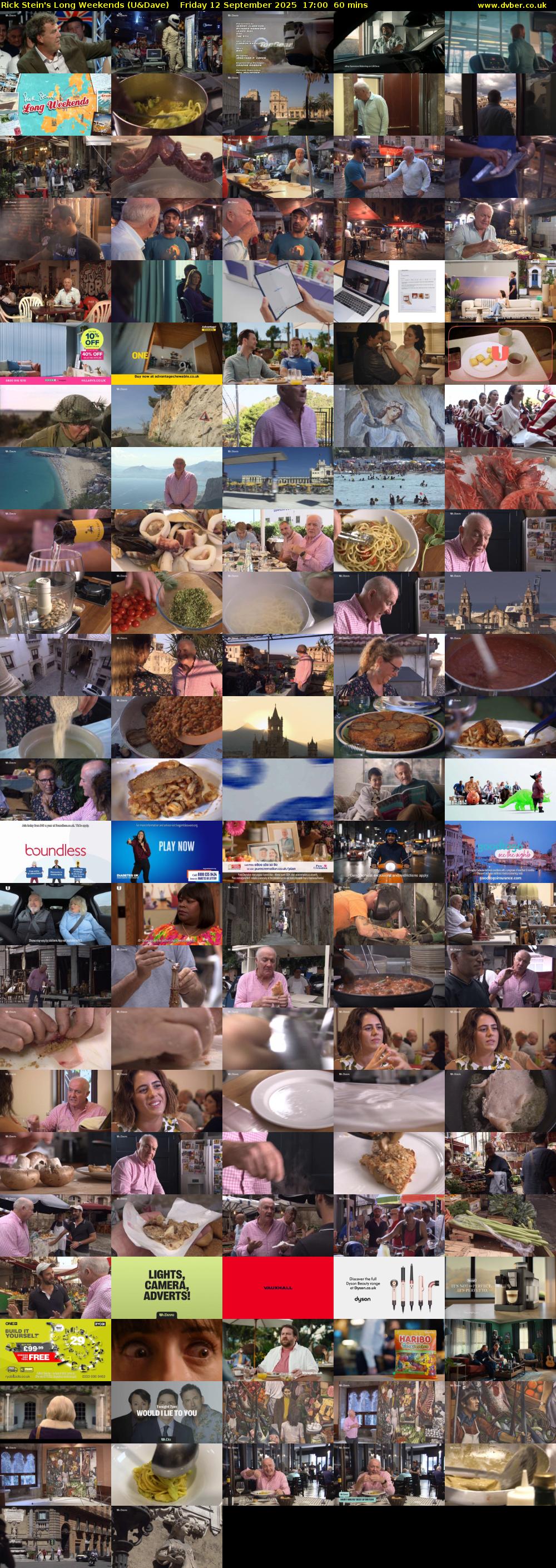 Rick Stein's Long Weekends (U&Dave) Friday 12 September 2025 17:00 - 18:00